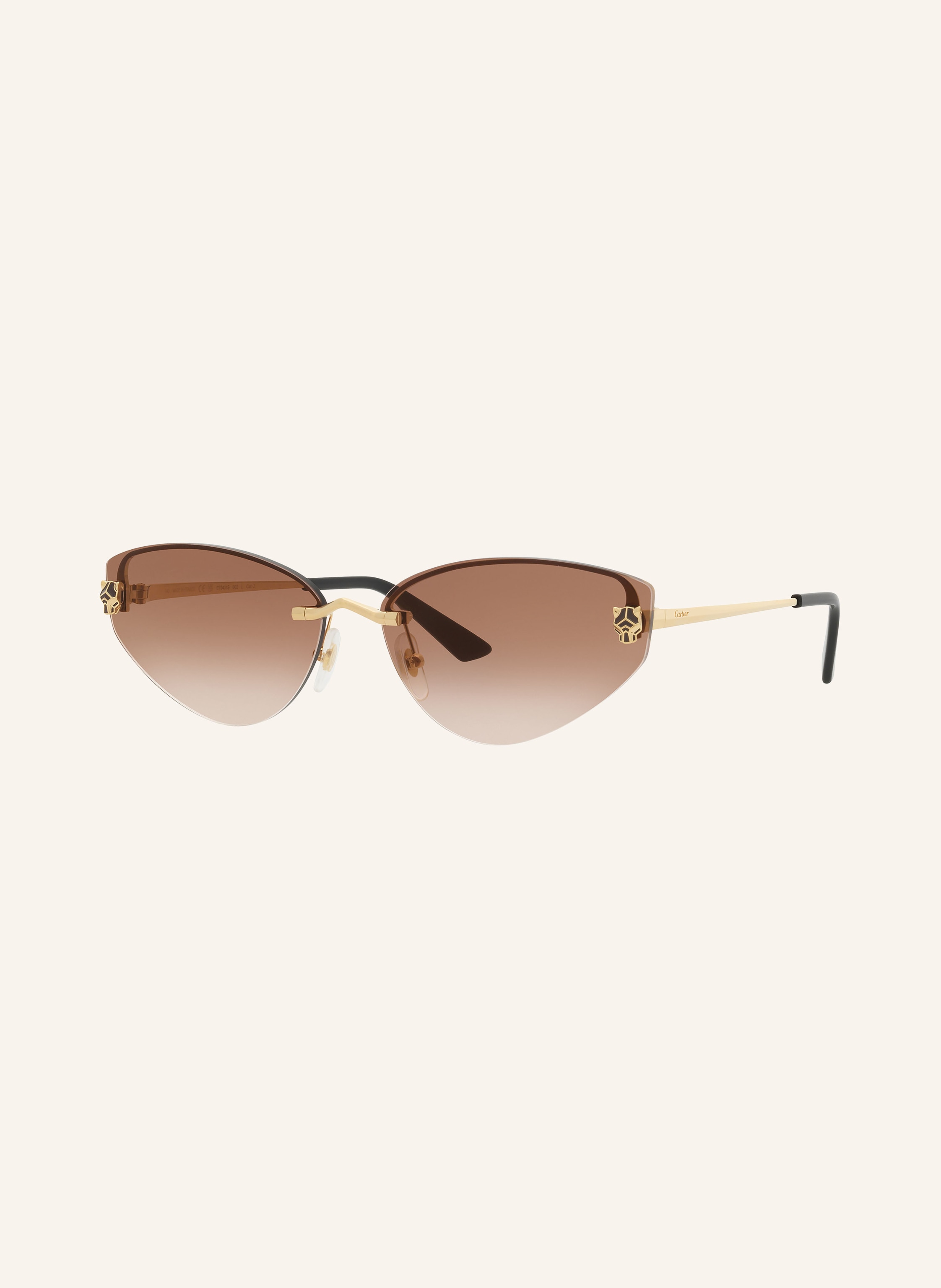 Cartier Cartier Sonnenbrille ct0431s gold in 2300D1 - GOLD/ BRAUN