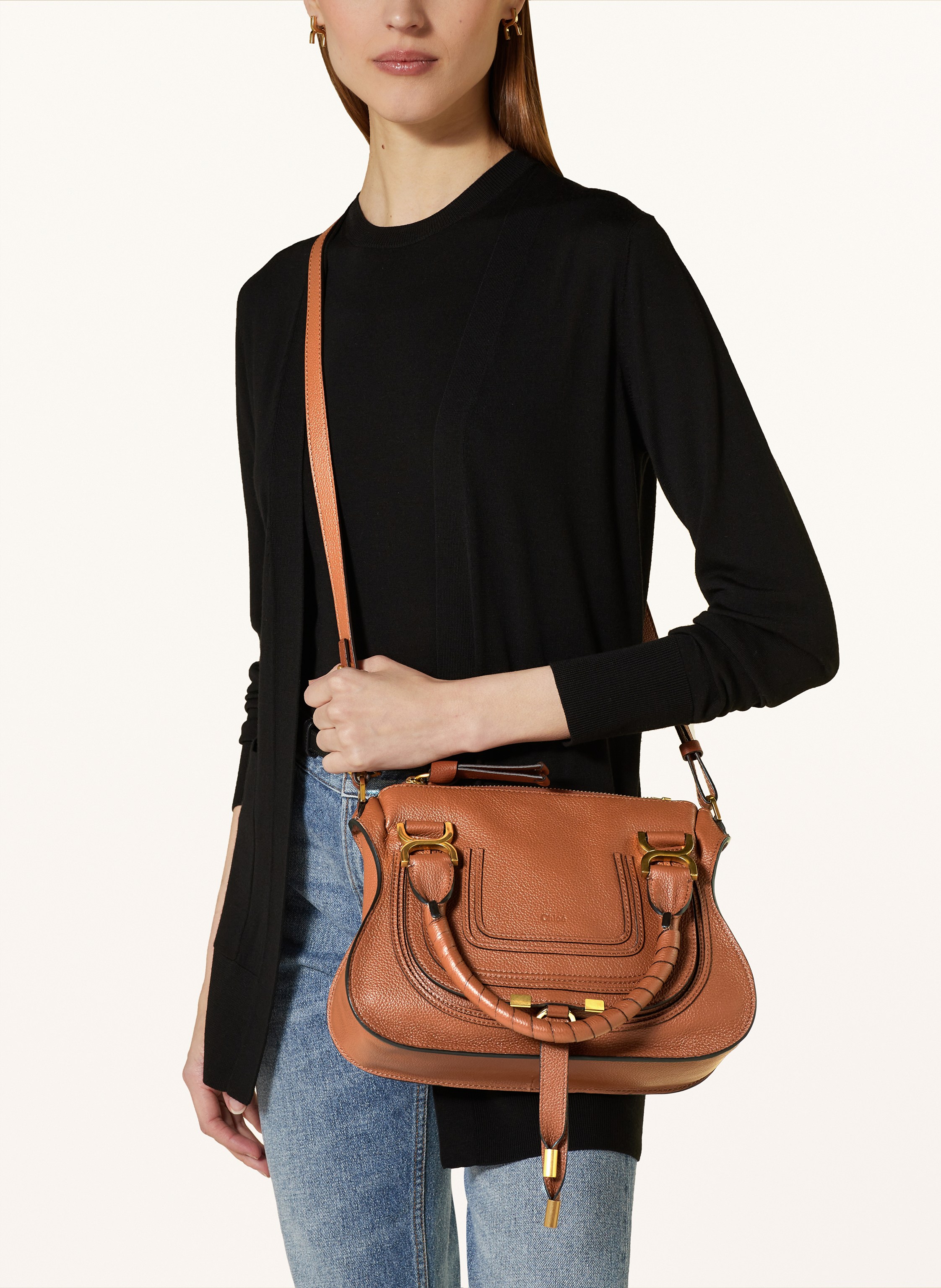 Thumbnail - Chloé Handtasche Marcie braun