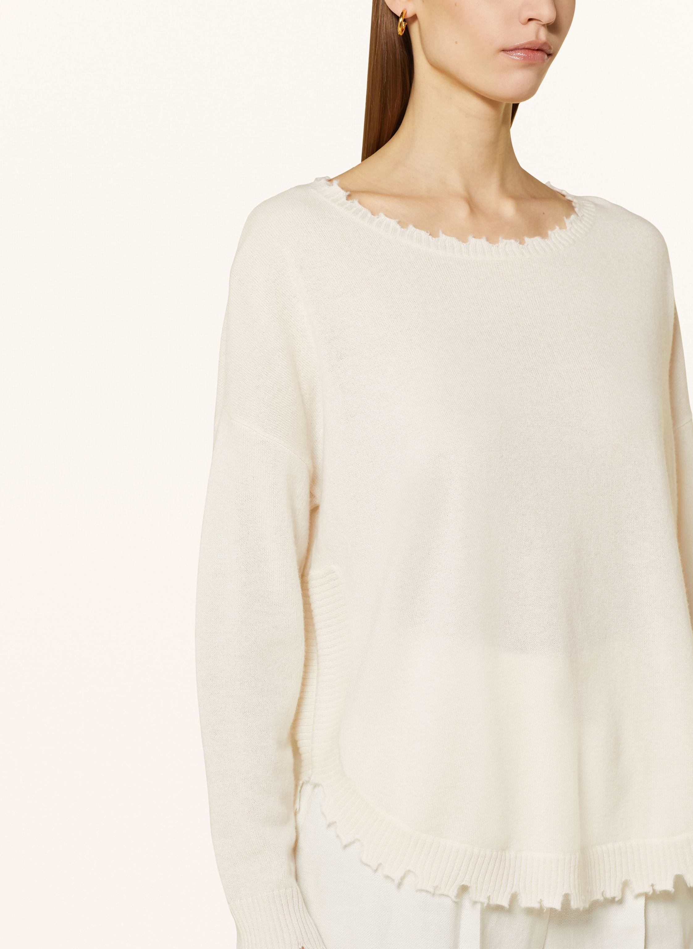 Thumbnail - Kujten Cashmere-Pullover Melah weiss