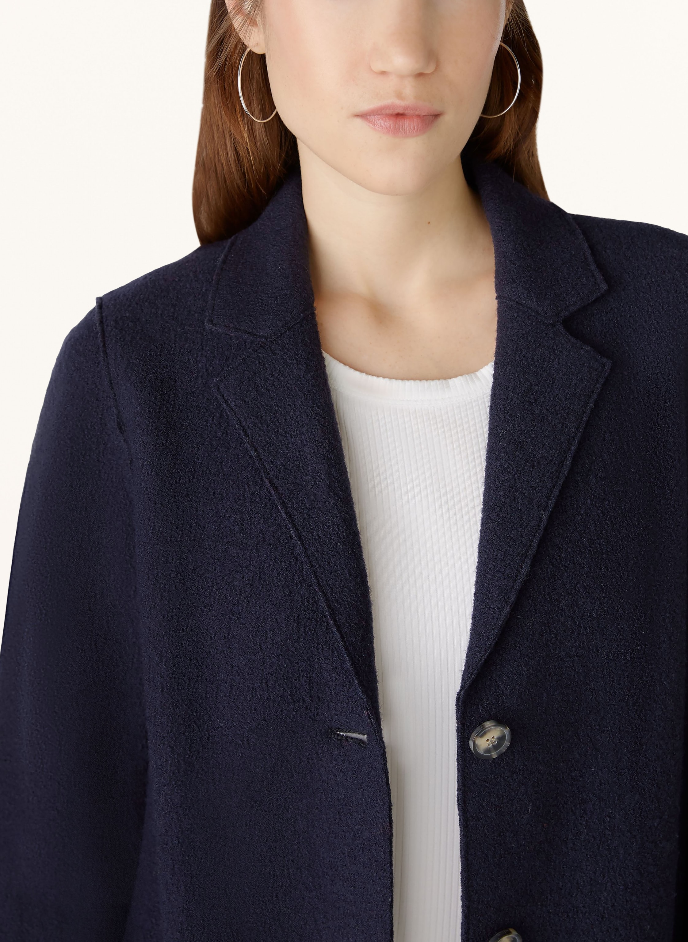 Thumbnail - Oui Wollmantel blau