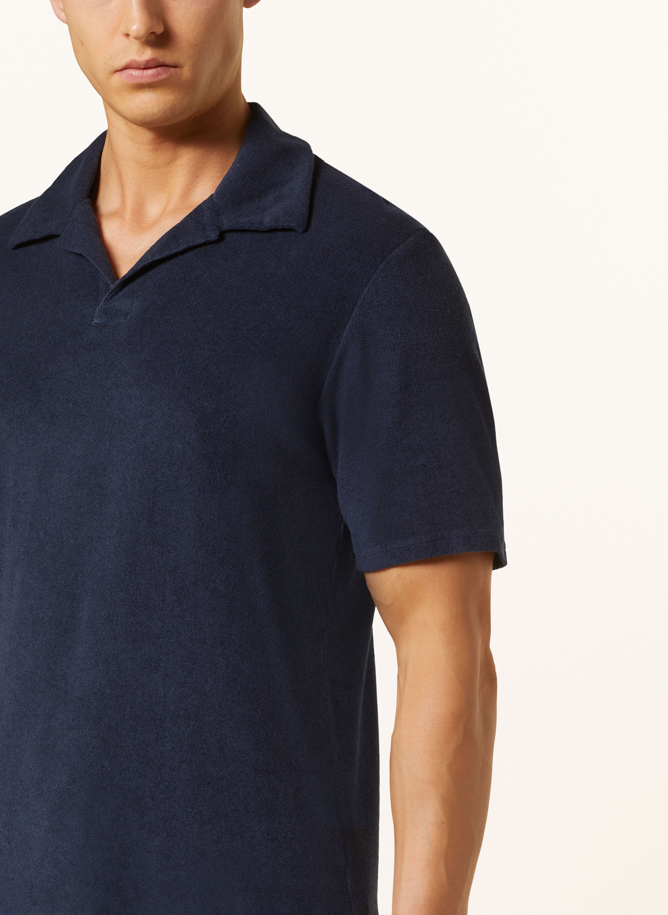 Thumbnail - Frescobol Carioca Frottee-Poloshirt Faustino blau