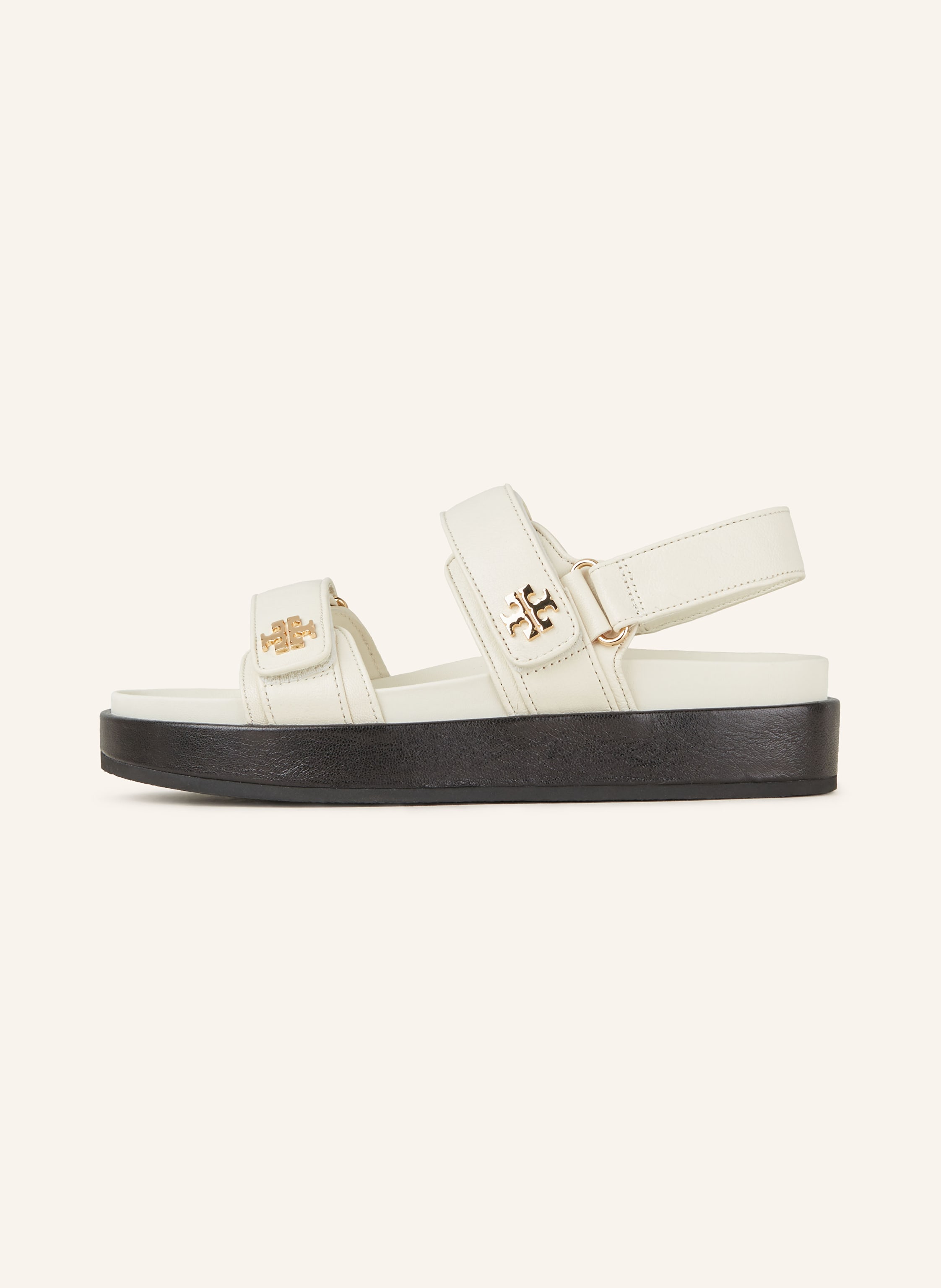 Thumbnail - Tory Burch Plateau-Sandalen Kira weiss