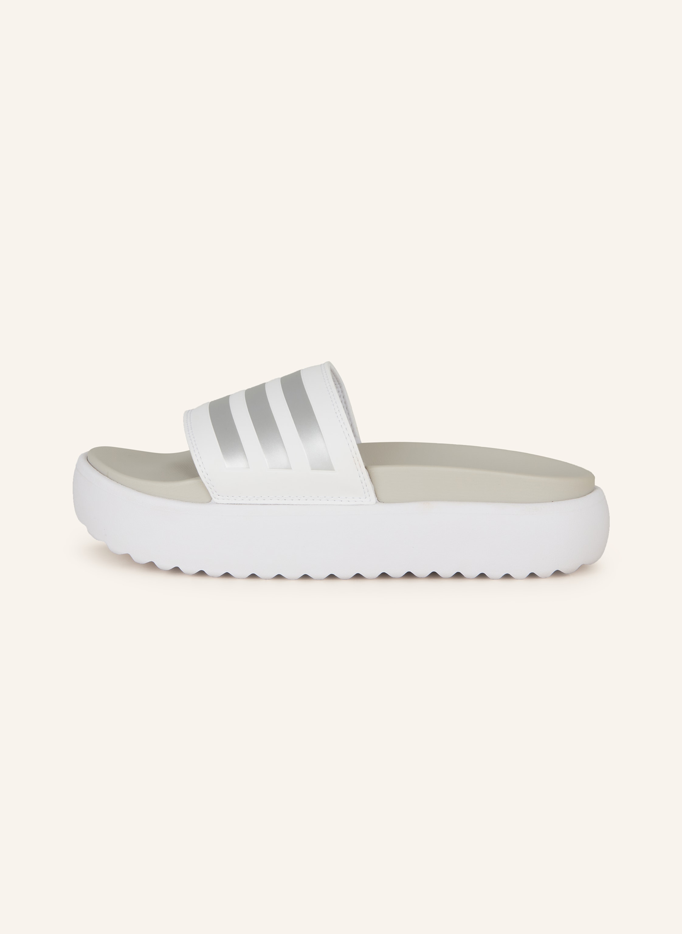 Thumbnail - Adidas Plateau-Pantoletten Adilette Platform weiss