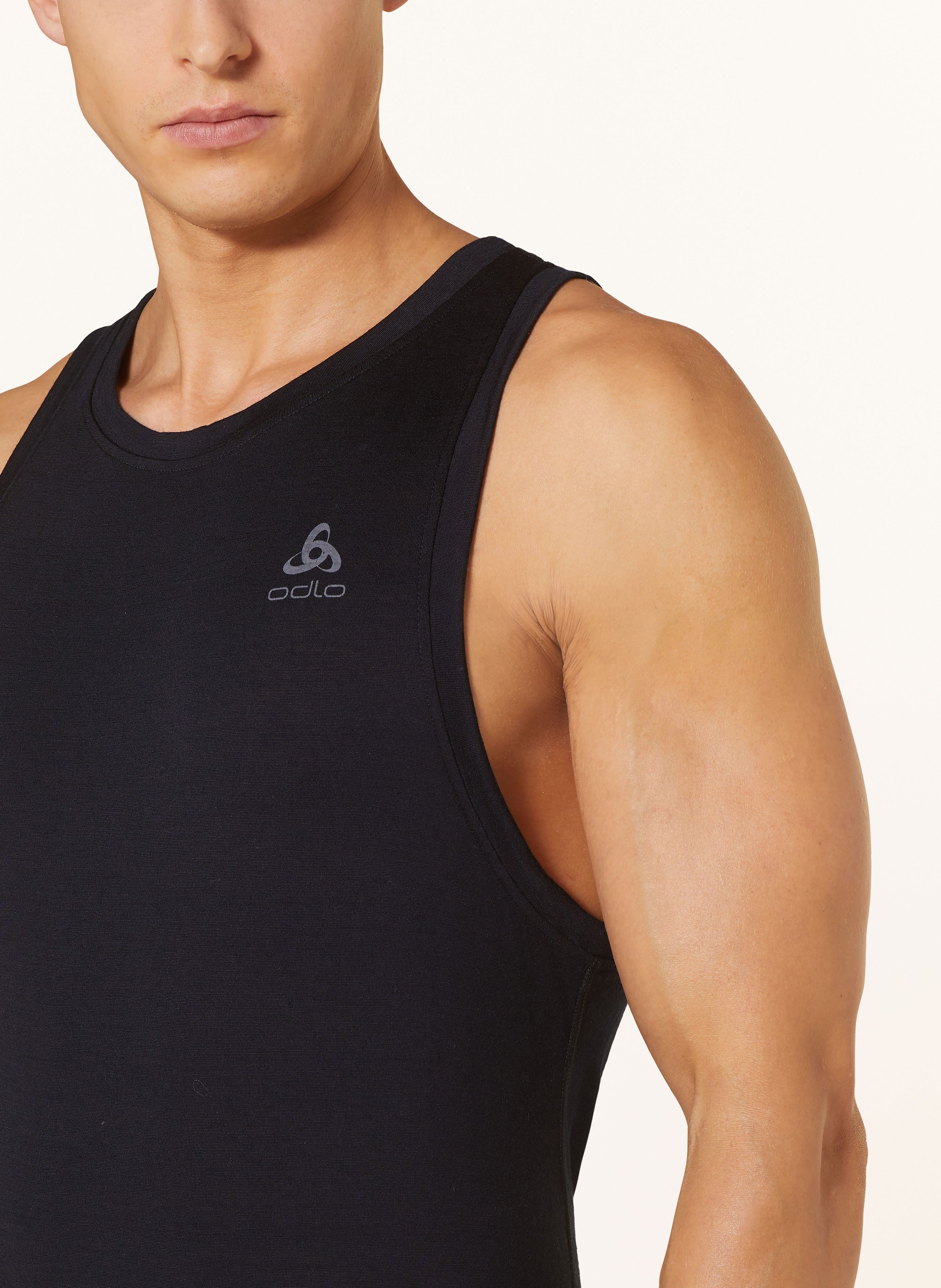 Thumbnail - Odlo Funktionswäsche-Top Natural Merino 160 Aus Merinowolle schwarz