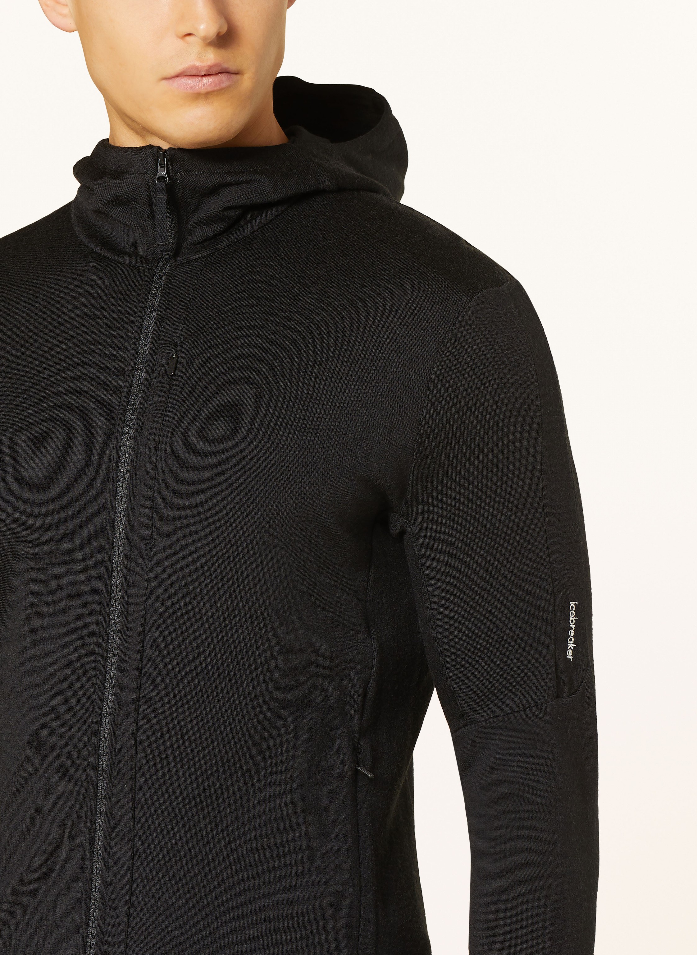Thumbnail - Icebreaker Midlayer-Jacke Merino 260 Quantum Iv schwarz