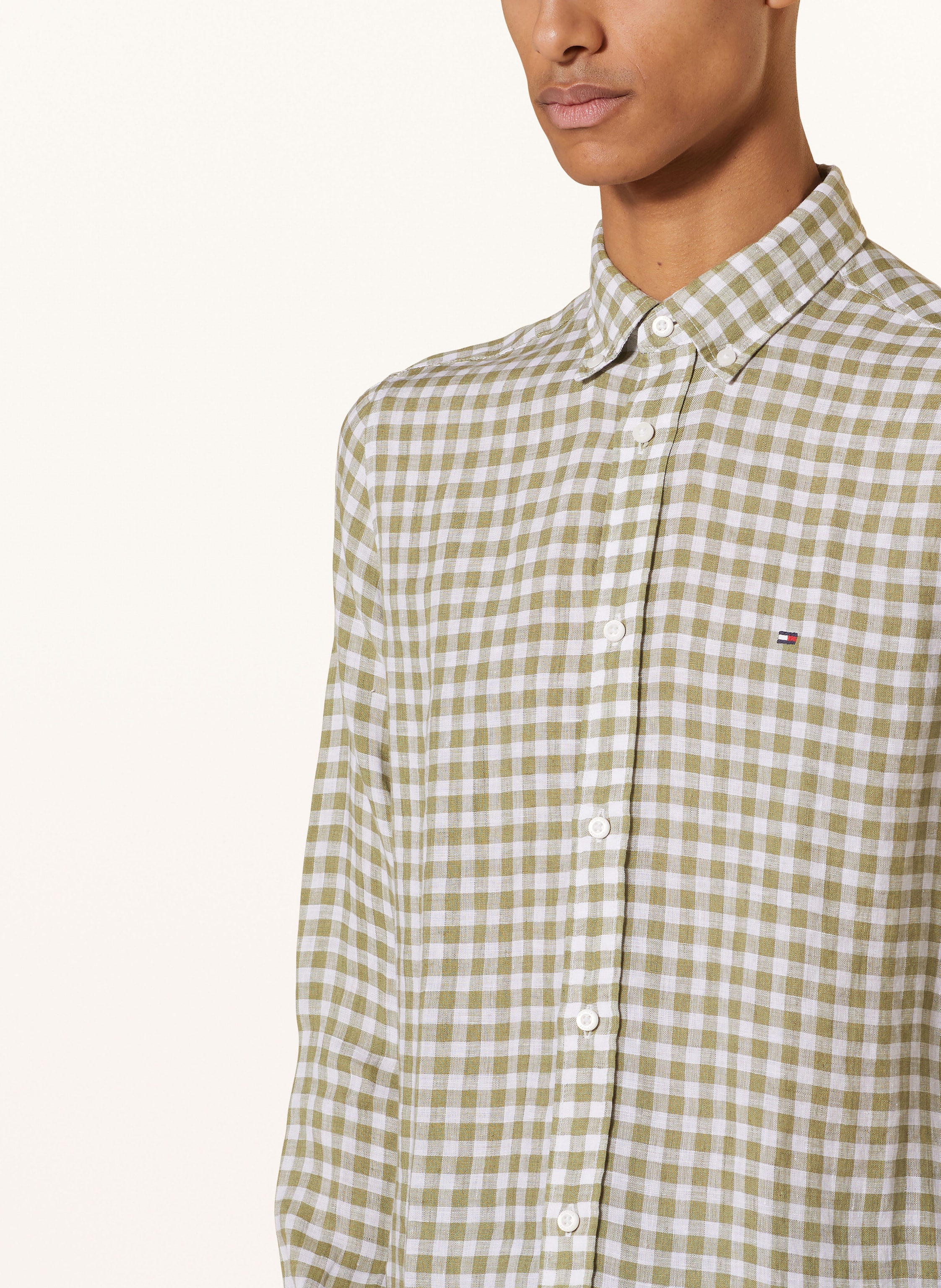 Thumbnail - Tommy Hilfiger Leinenhemd Slim Fit gruen