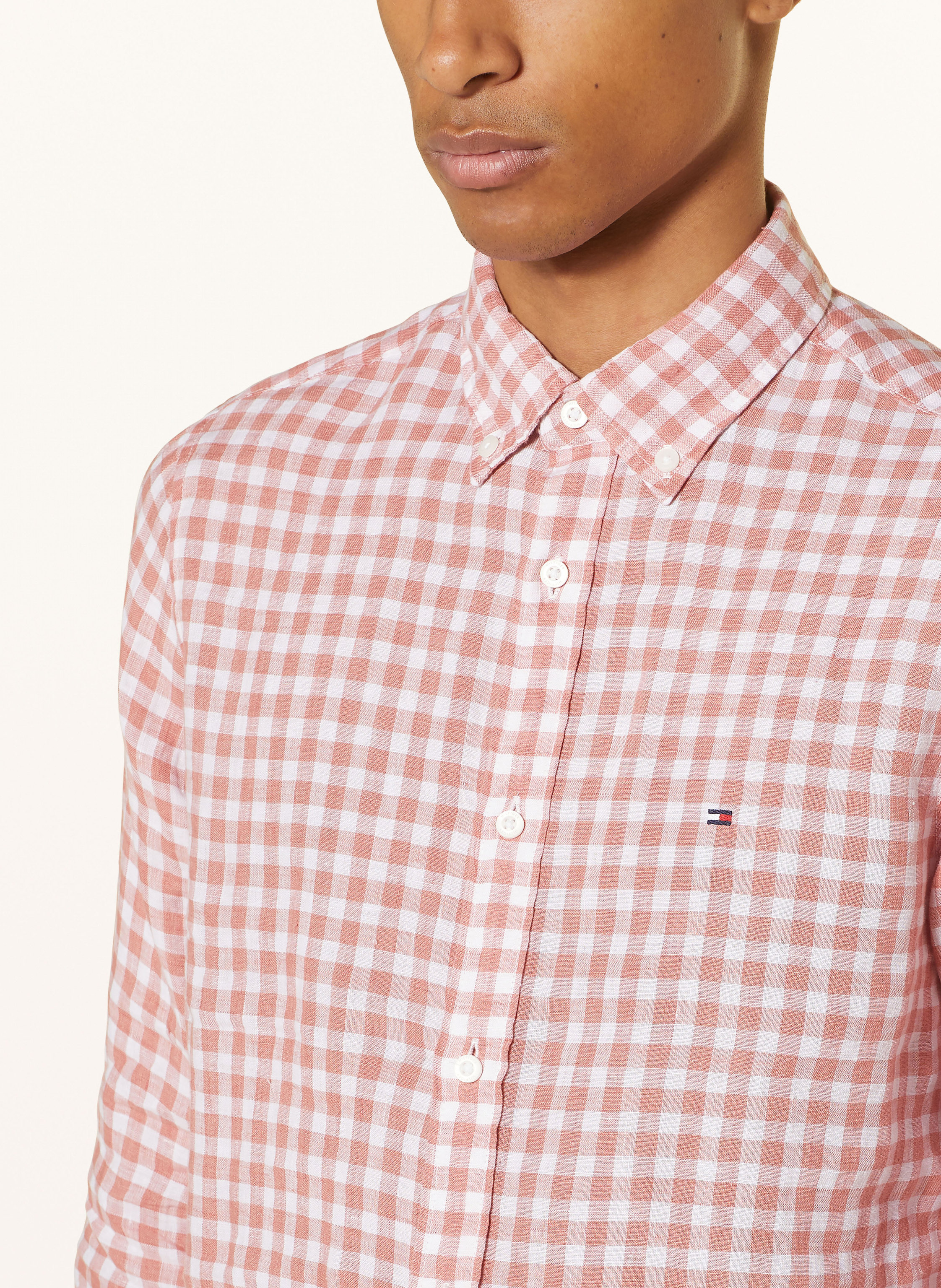 Thumbnail - Tommy Hilfiger Leinenhemd Slim Fit rot