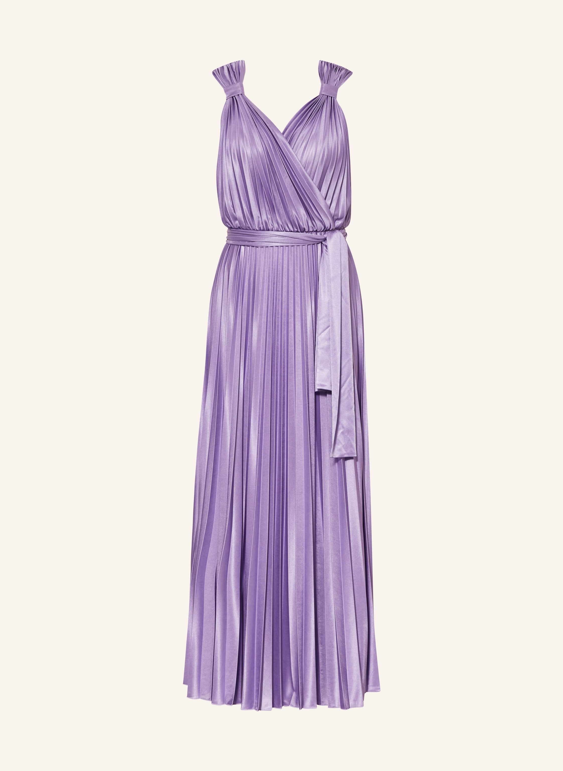 MAX Co. Pleated dress RAFFA made of satin in light purple