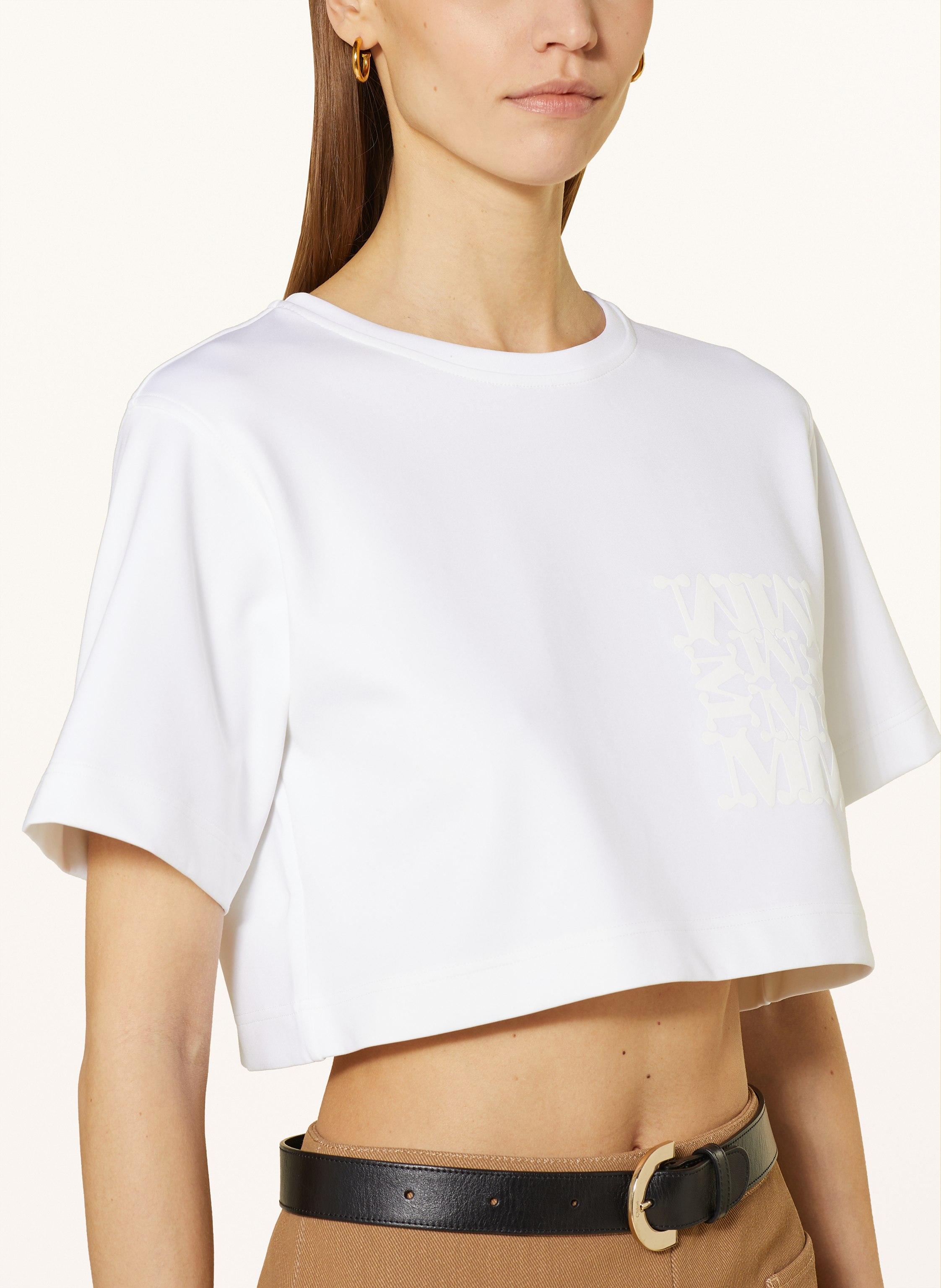 Thumbnail - Max Mara Cropped-Shirt Messico weiss