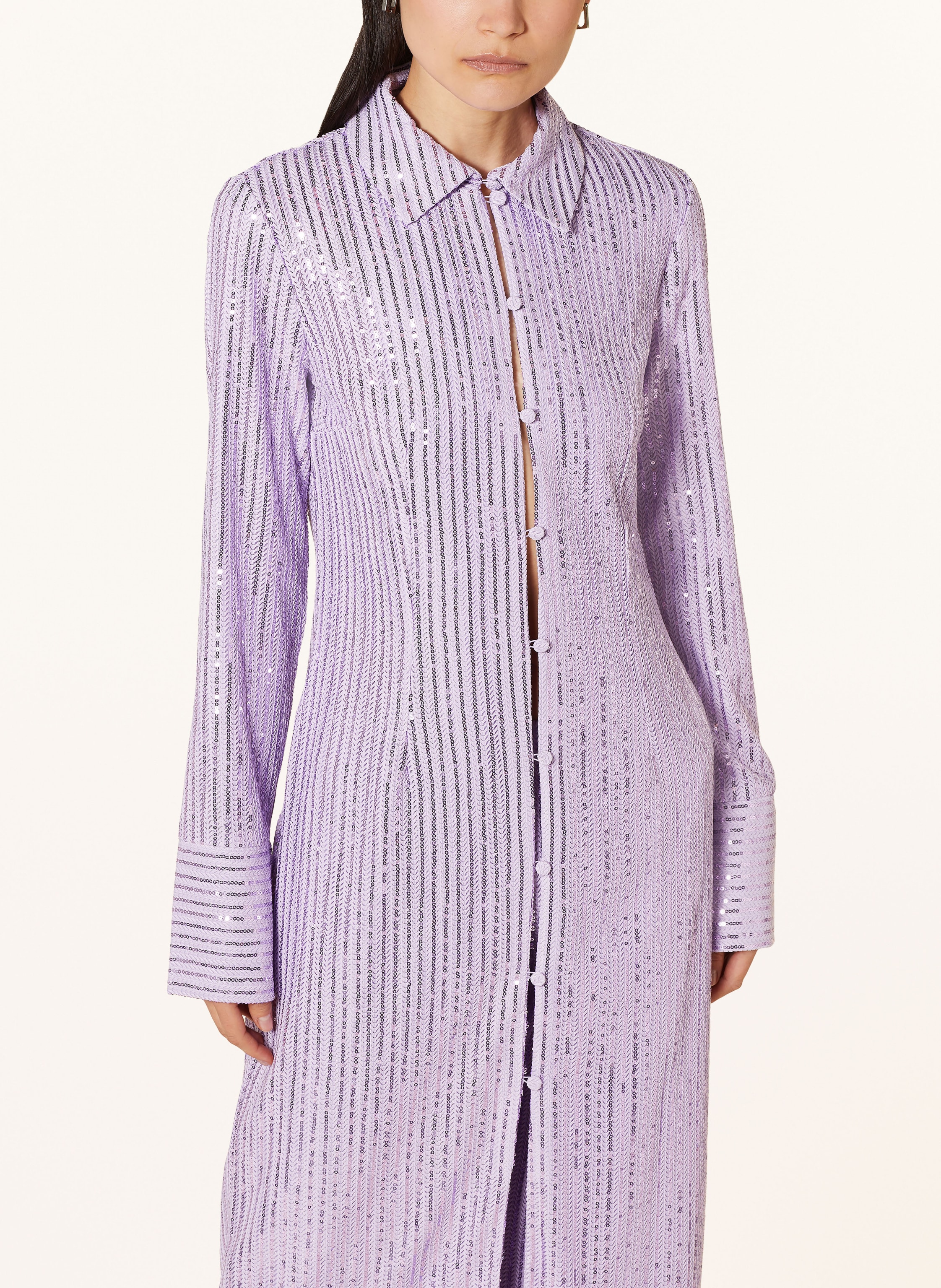 Thumbnail - Stine Goya Mantel Sonja Mit Pailletten lila