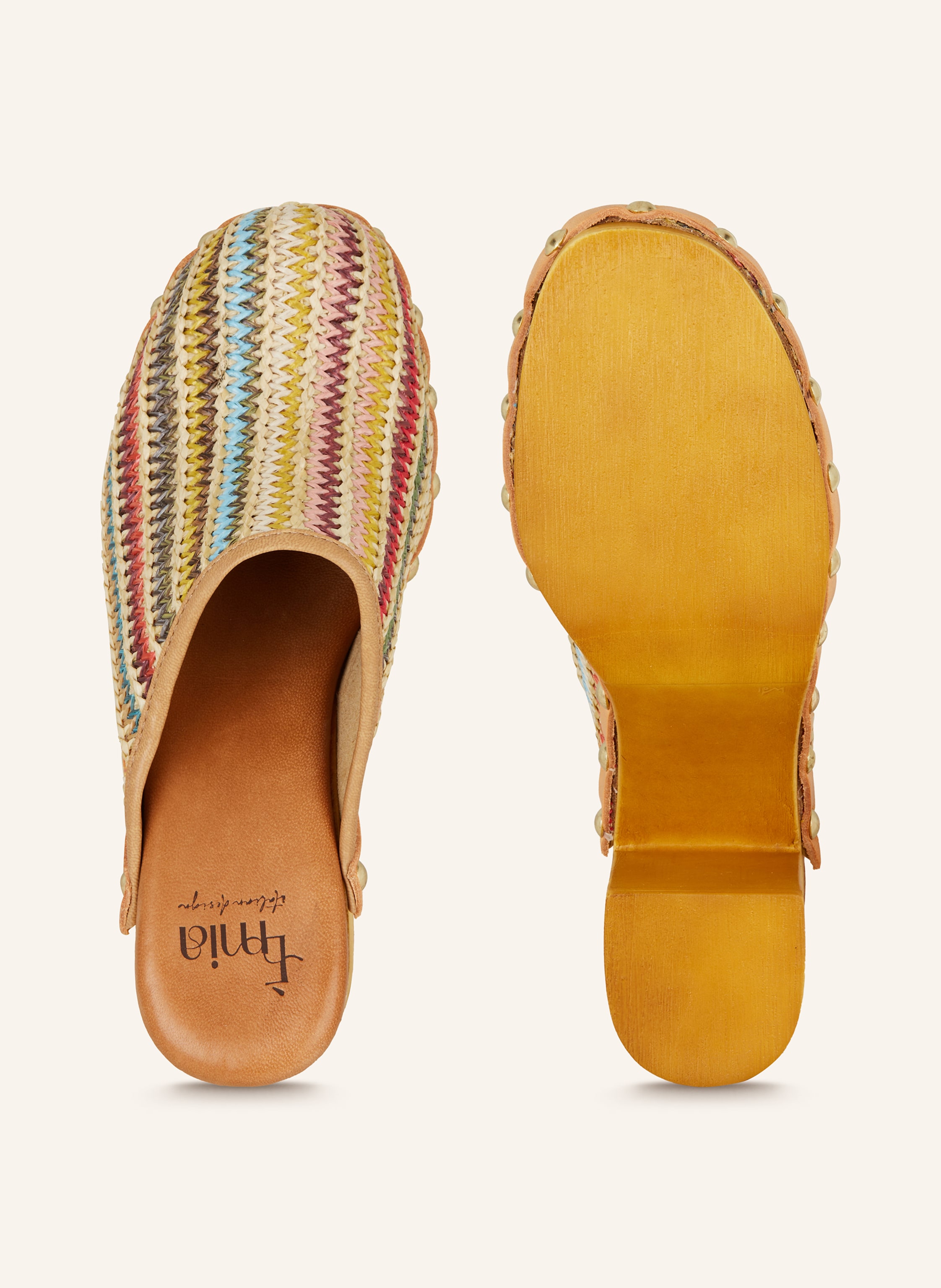 Thumbnail - È Mia Clogs Mit Nieten rot