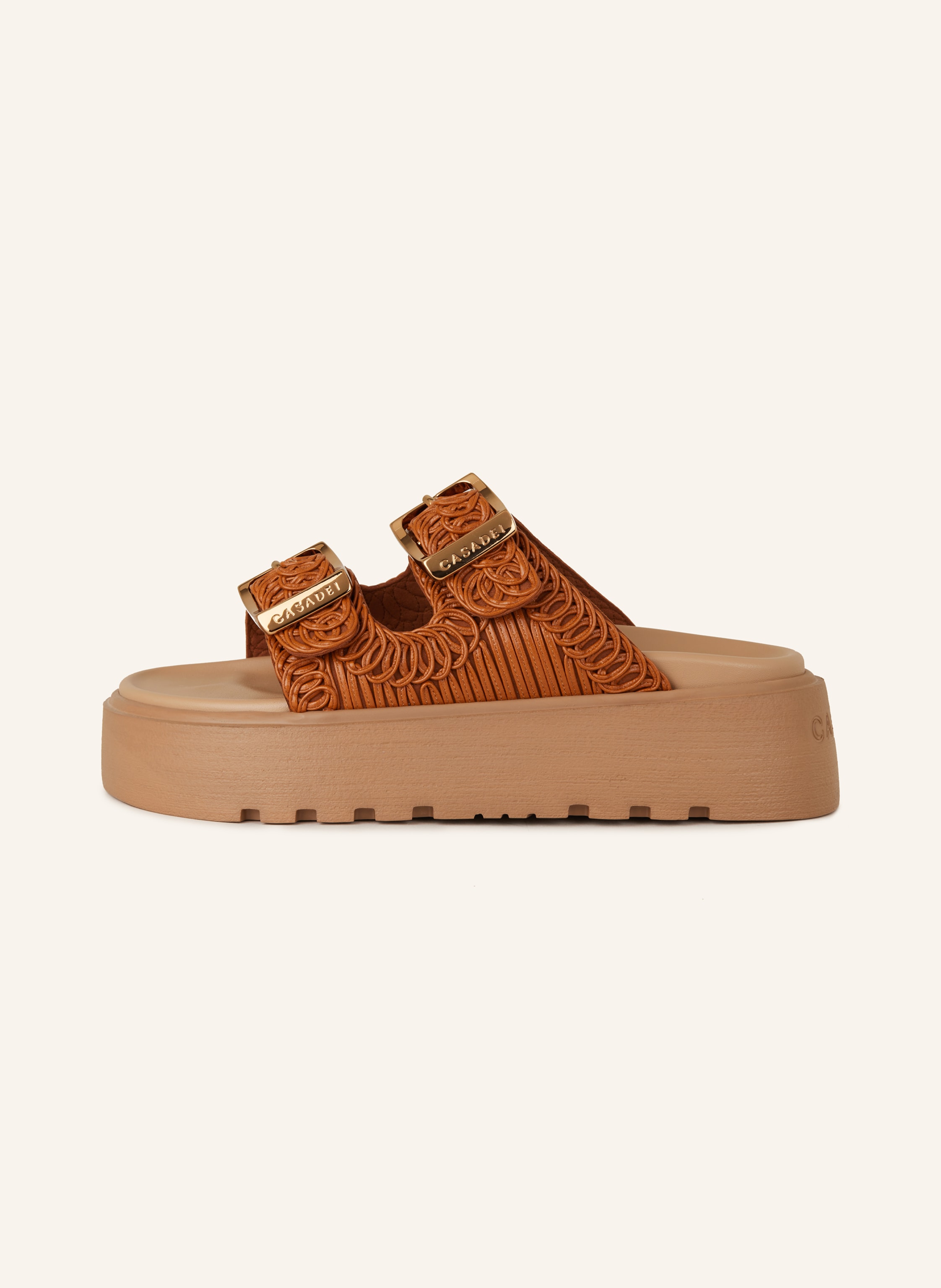 Thumbnail - Casadei Plateau-Pantoletten Birky Ale braun