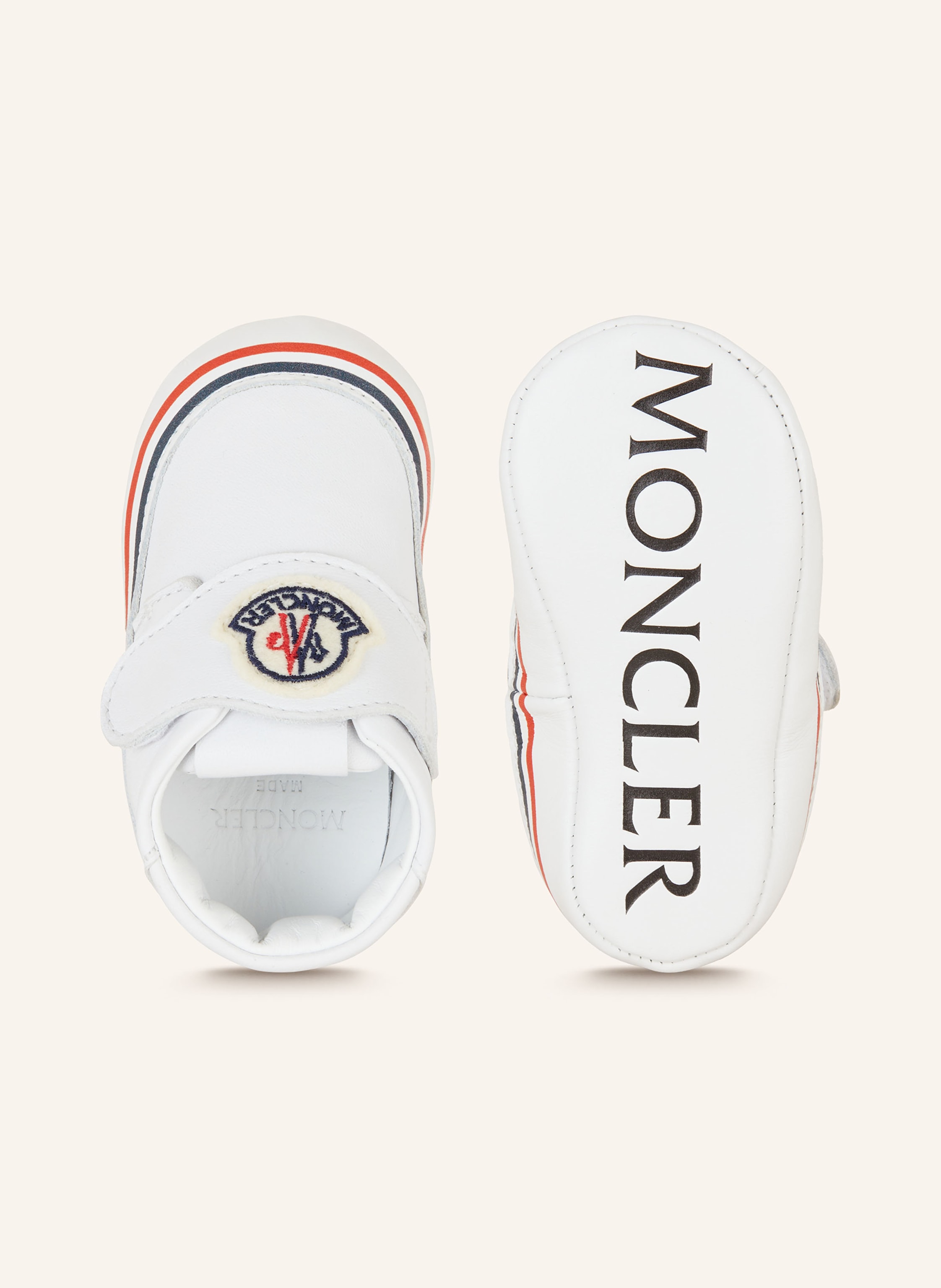 Thumbnail - Moncler Enfant Krabbelschuhe weiss