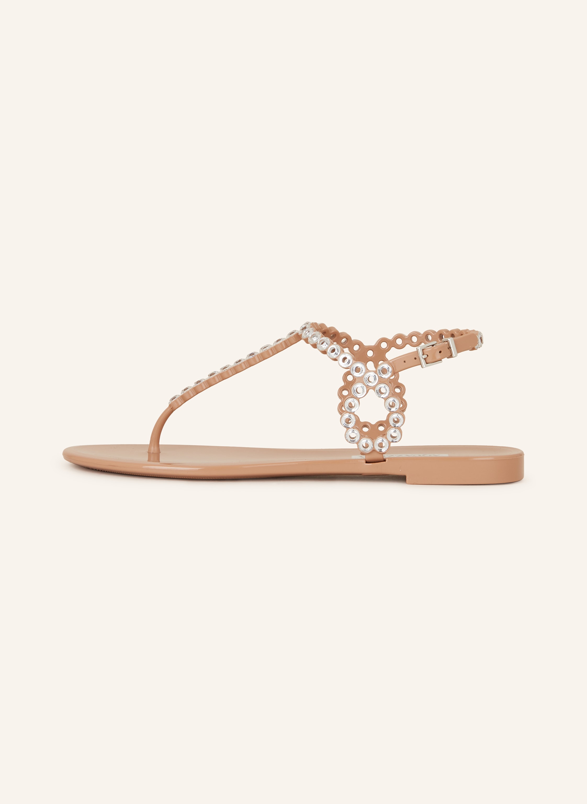 Thumbnail - Aquazzura Zehentrenner Almost Bare Crystal Jelly Mit Schmucksteinen rosa