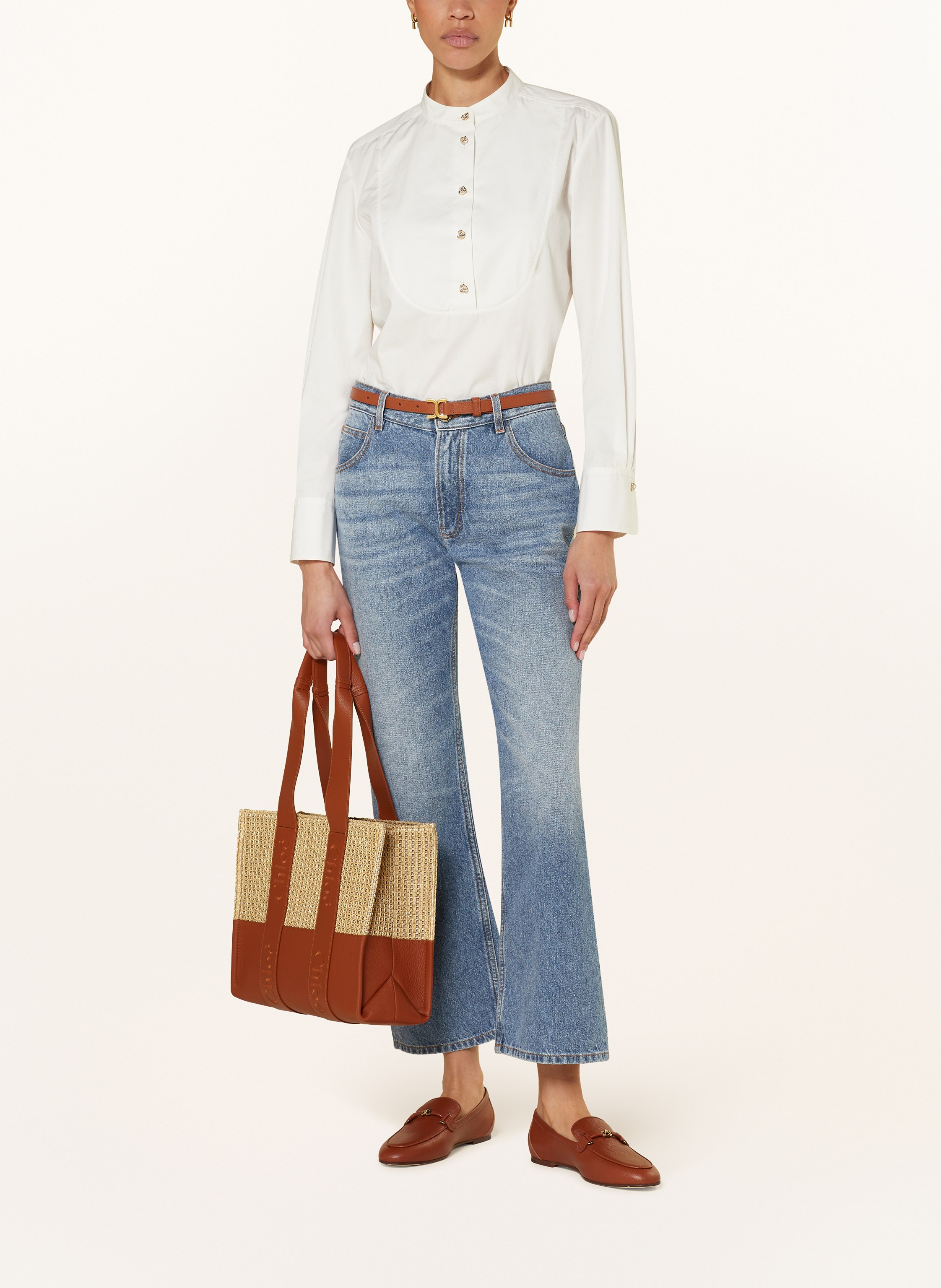 Thumbnail - Chloé Shopper Woody beige