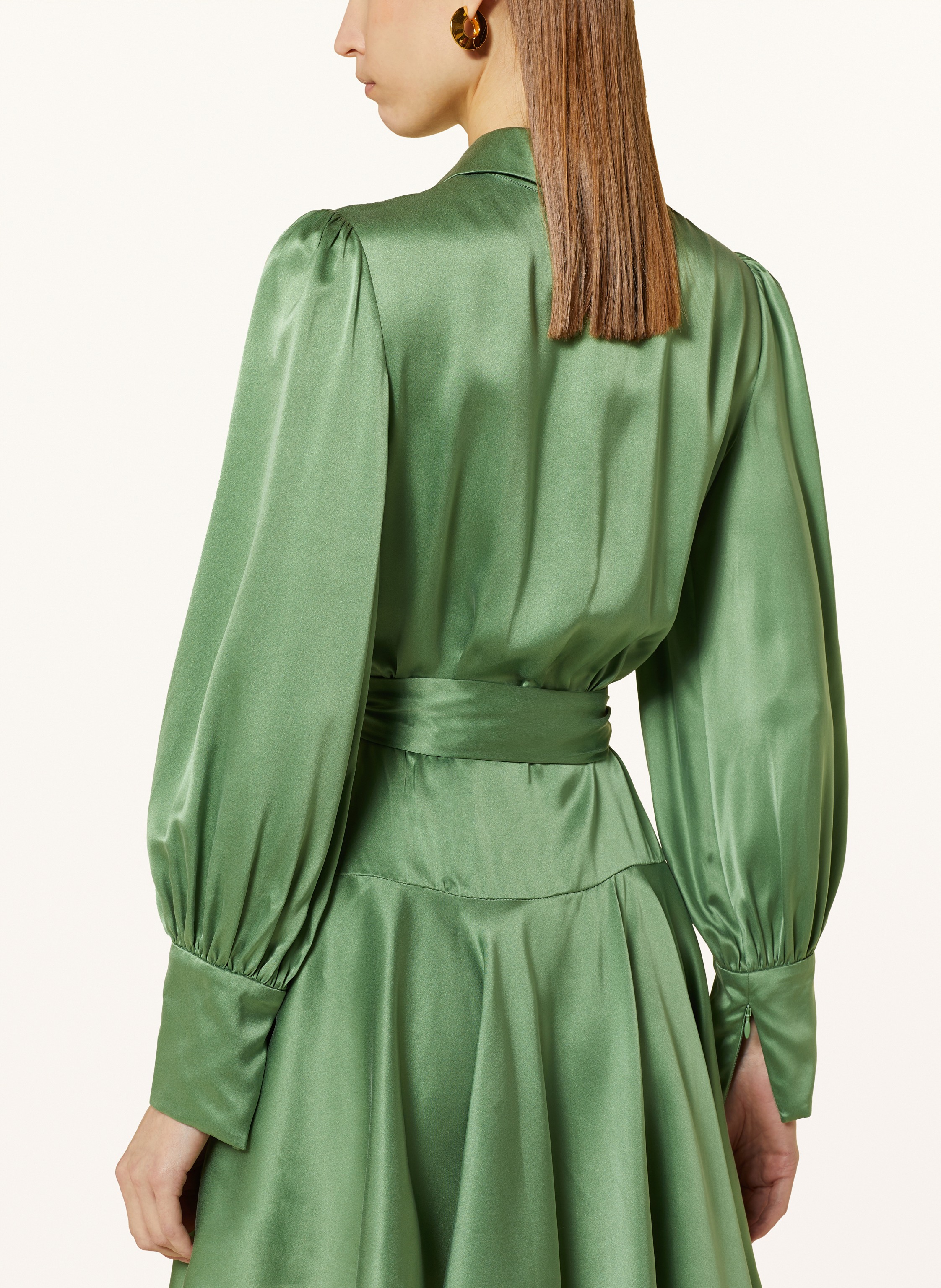 Thumbnail - Zimmermann Wickelkleid Aus Seide gruen