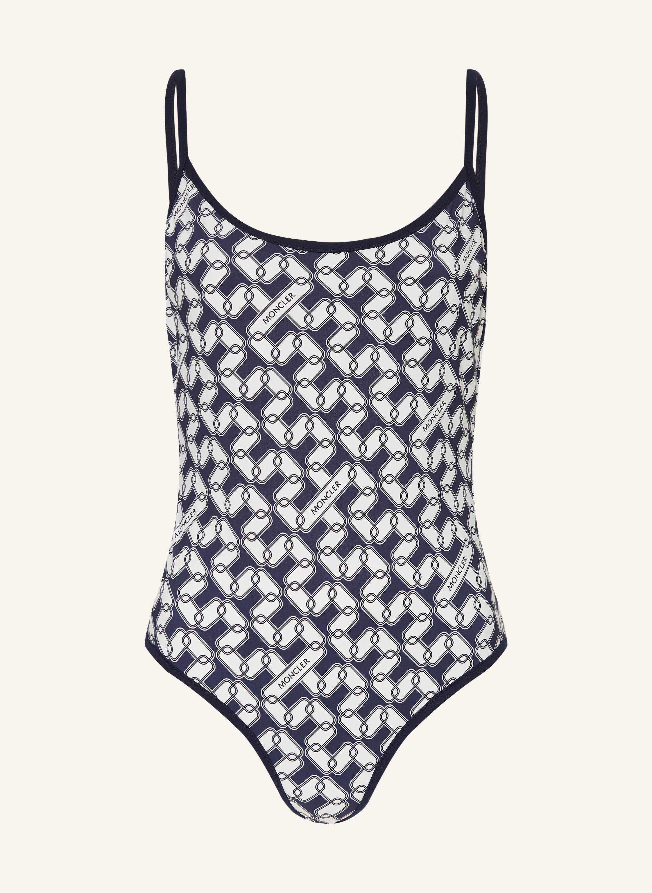MONCLER Swimsuit in dark blue/ ecru