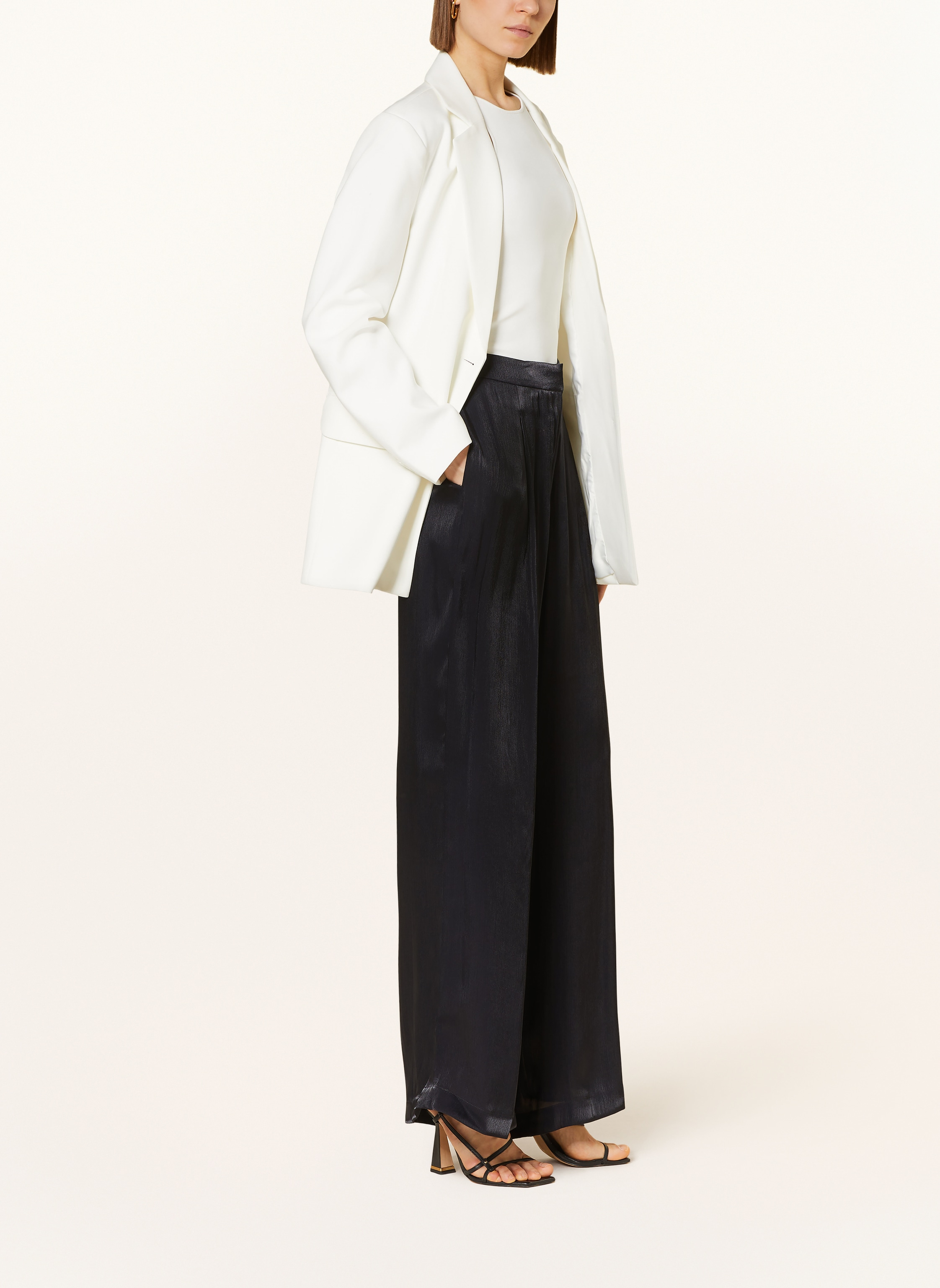 Thumbnail - Michael Kors Marlenehose Aus Satin schwarz