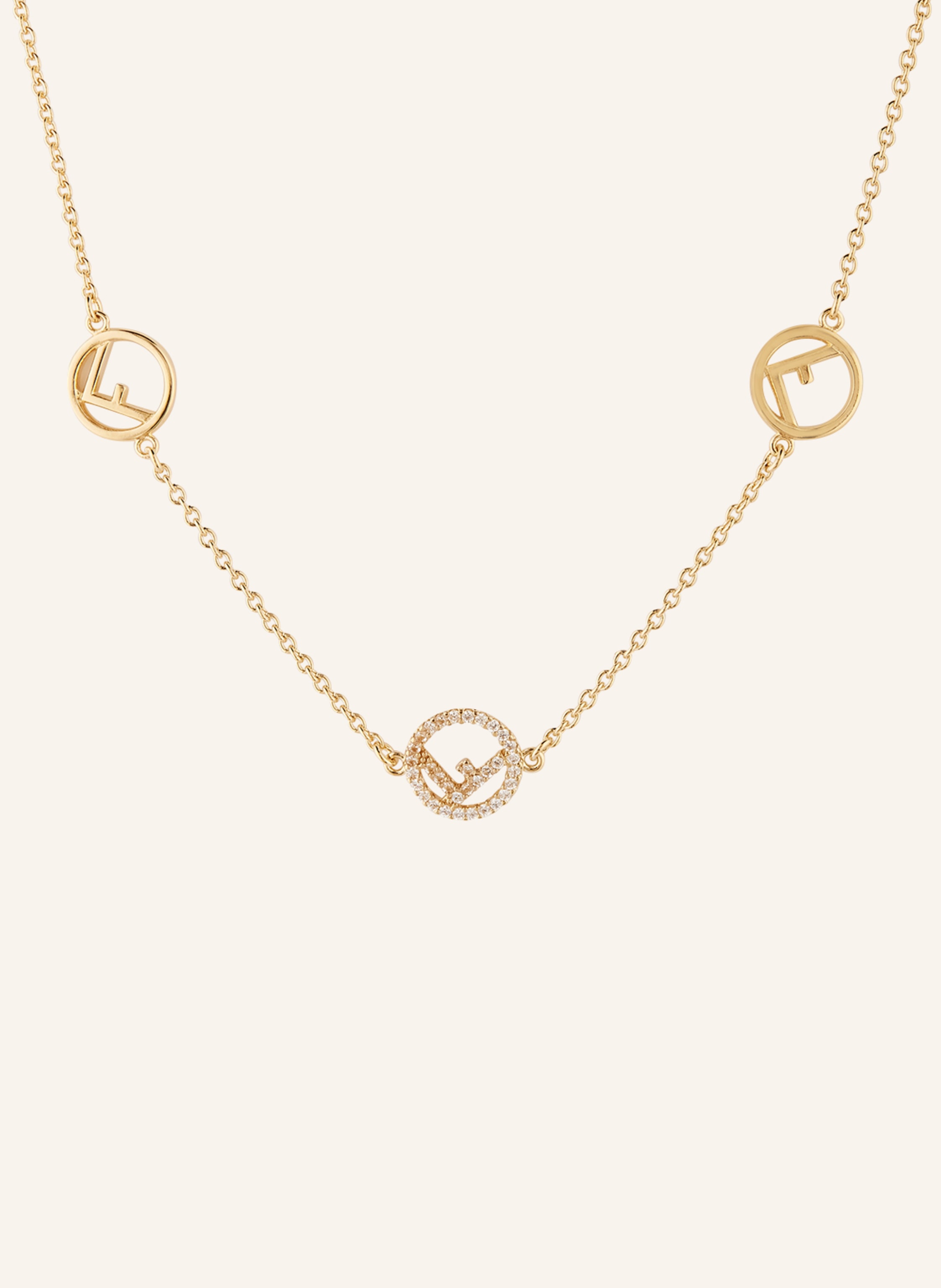 Gold store fendi necklace
