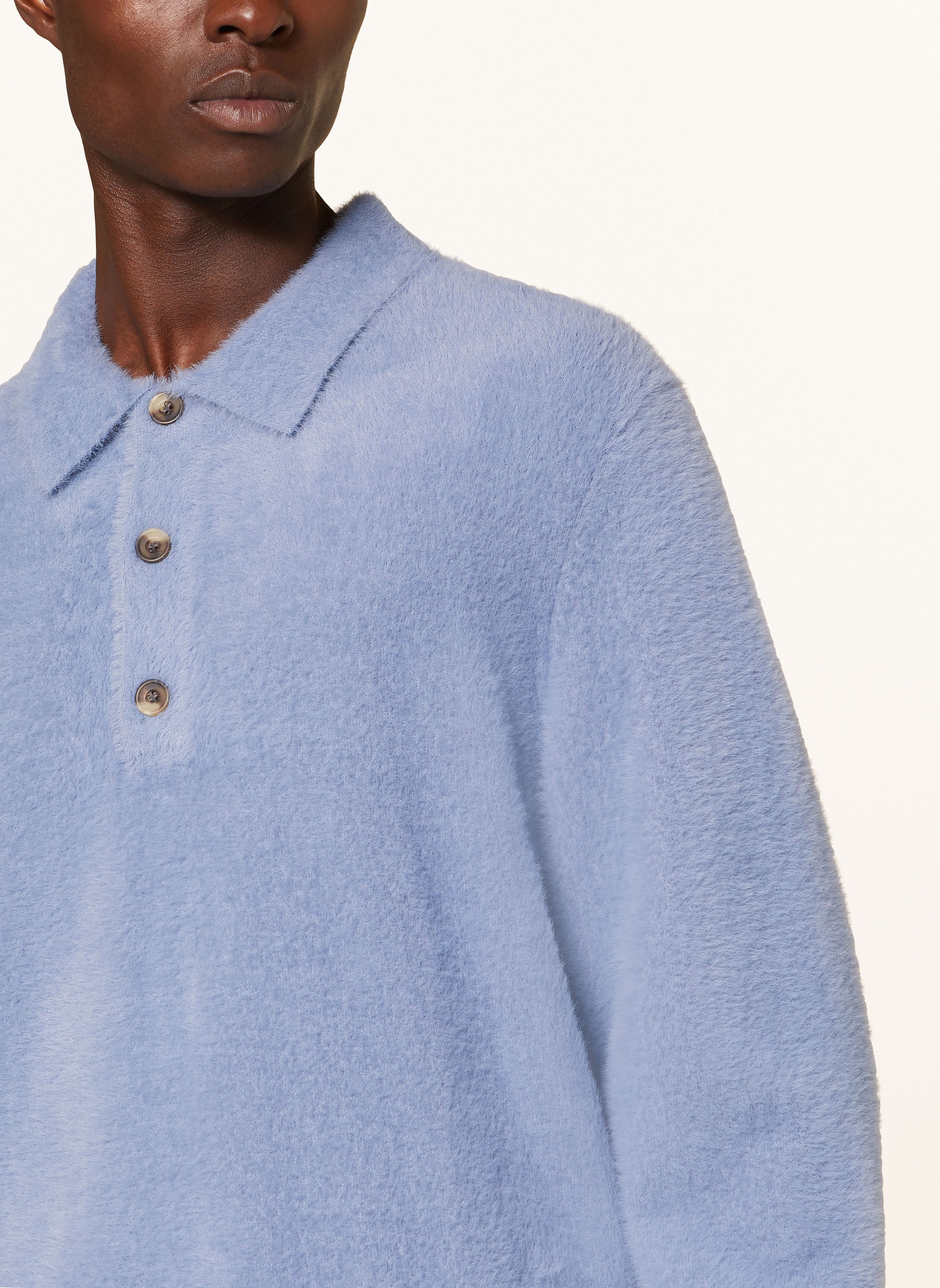 Thumbnail - Cos Strick-Poloshirt Relaxed Fit blau