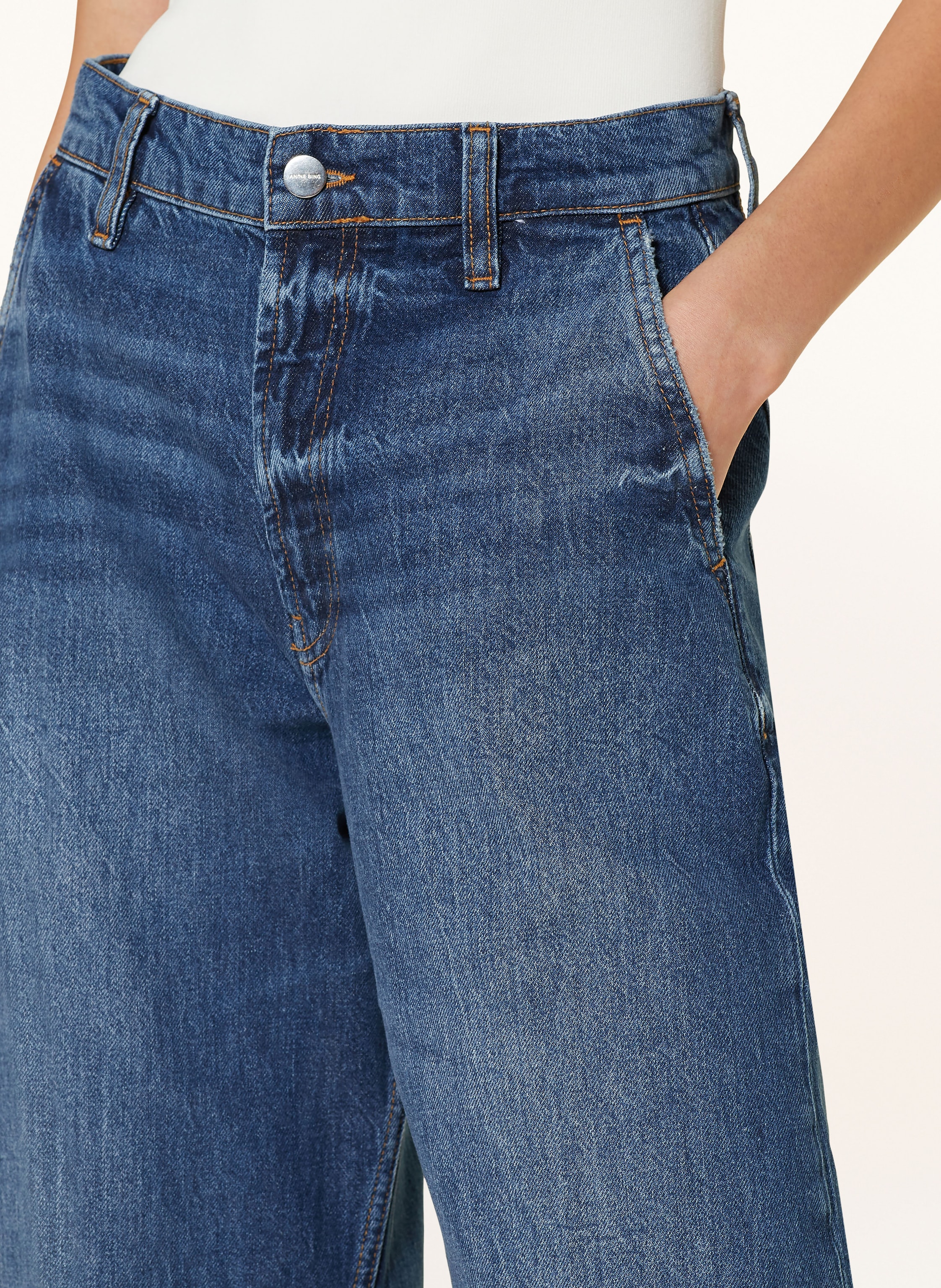 Thumbnail - Anine Bing Straight Jeans Briley blau
