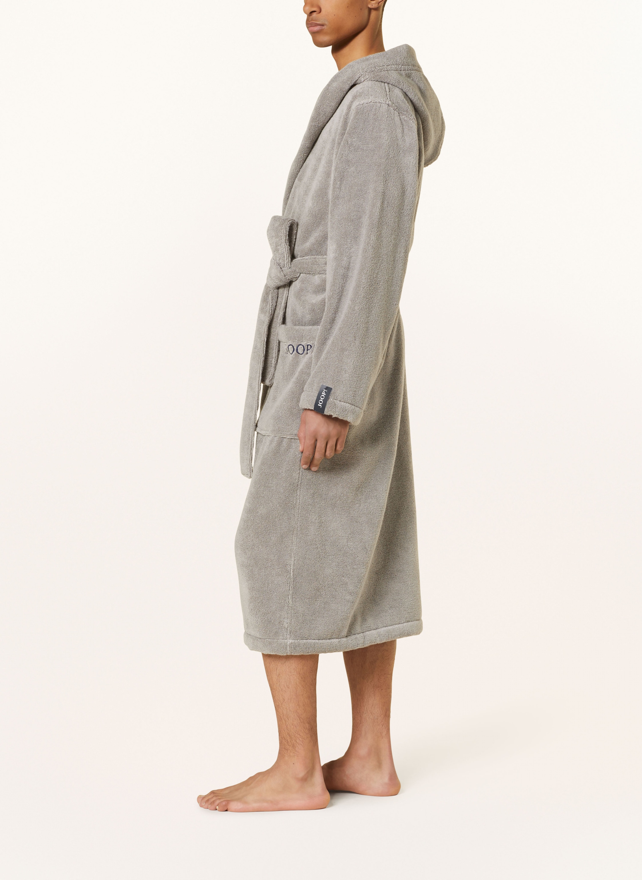 Thumbnail - Joop! Herren-Bademantel Mit Kapuze grau