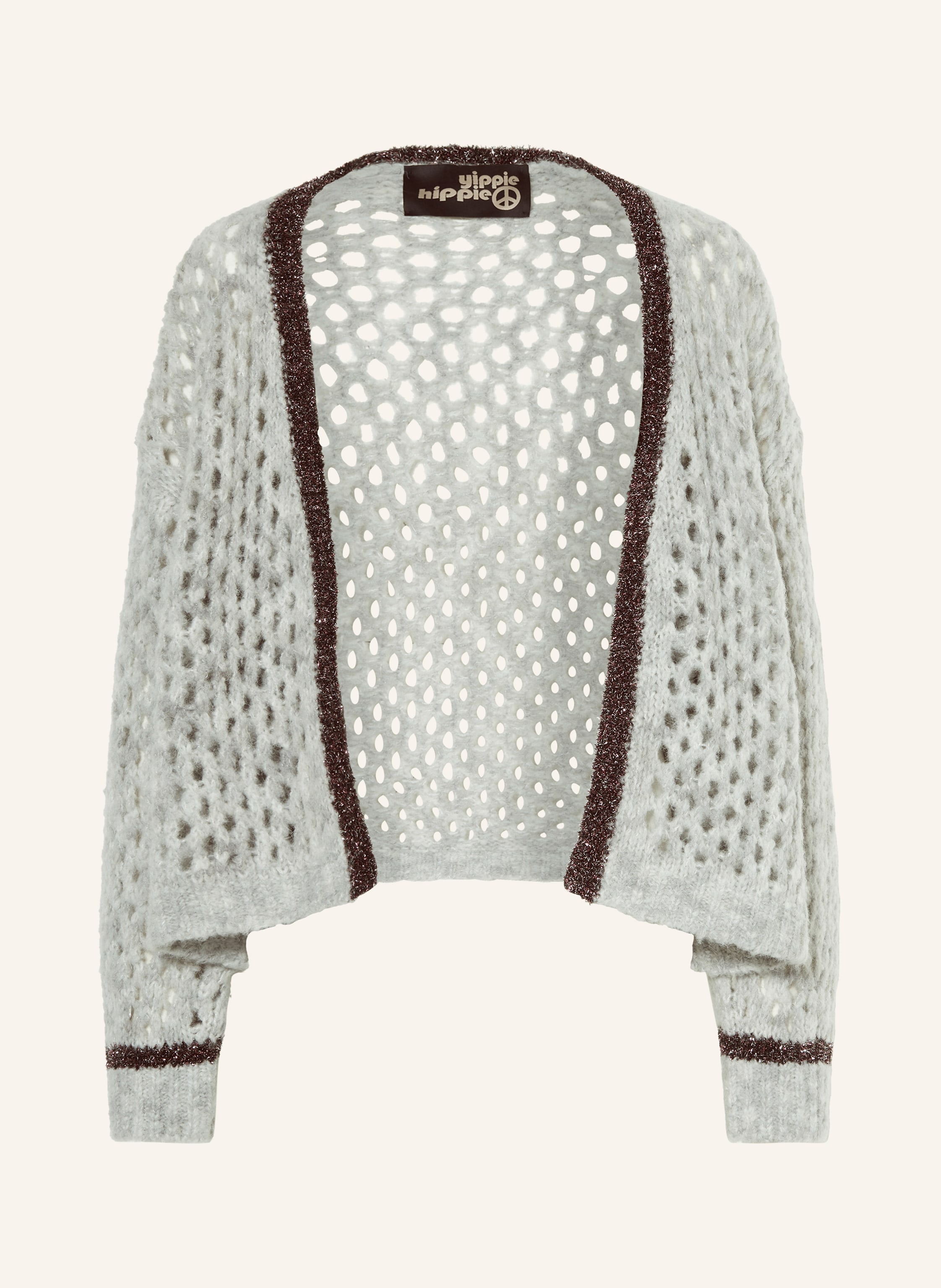 yippie hippie Knit cardigan with glitter thread