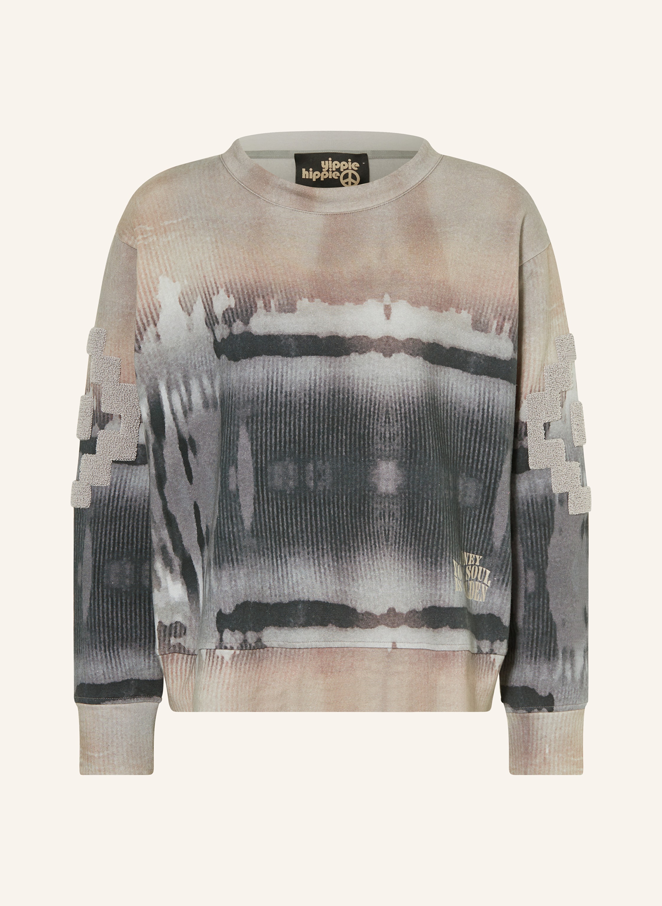 yippie hippie Sweatshirt in gray dark gray taupe