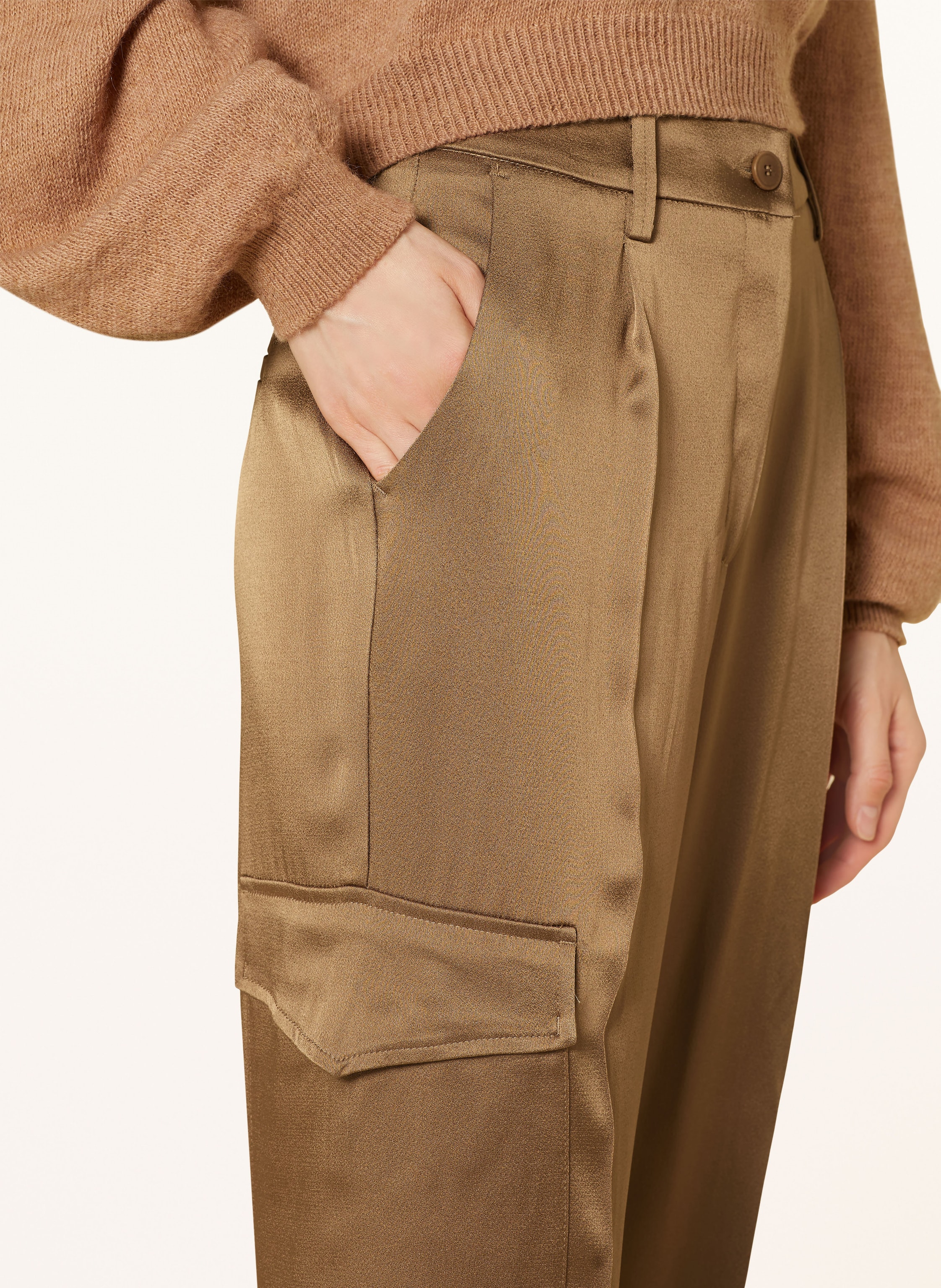 Thumbnail - Cambio Cargohose Koko Aus Satin beige