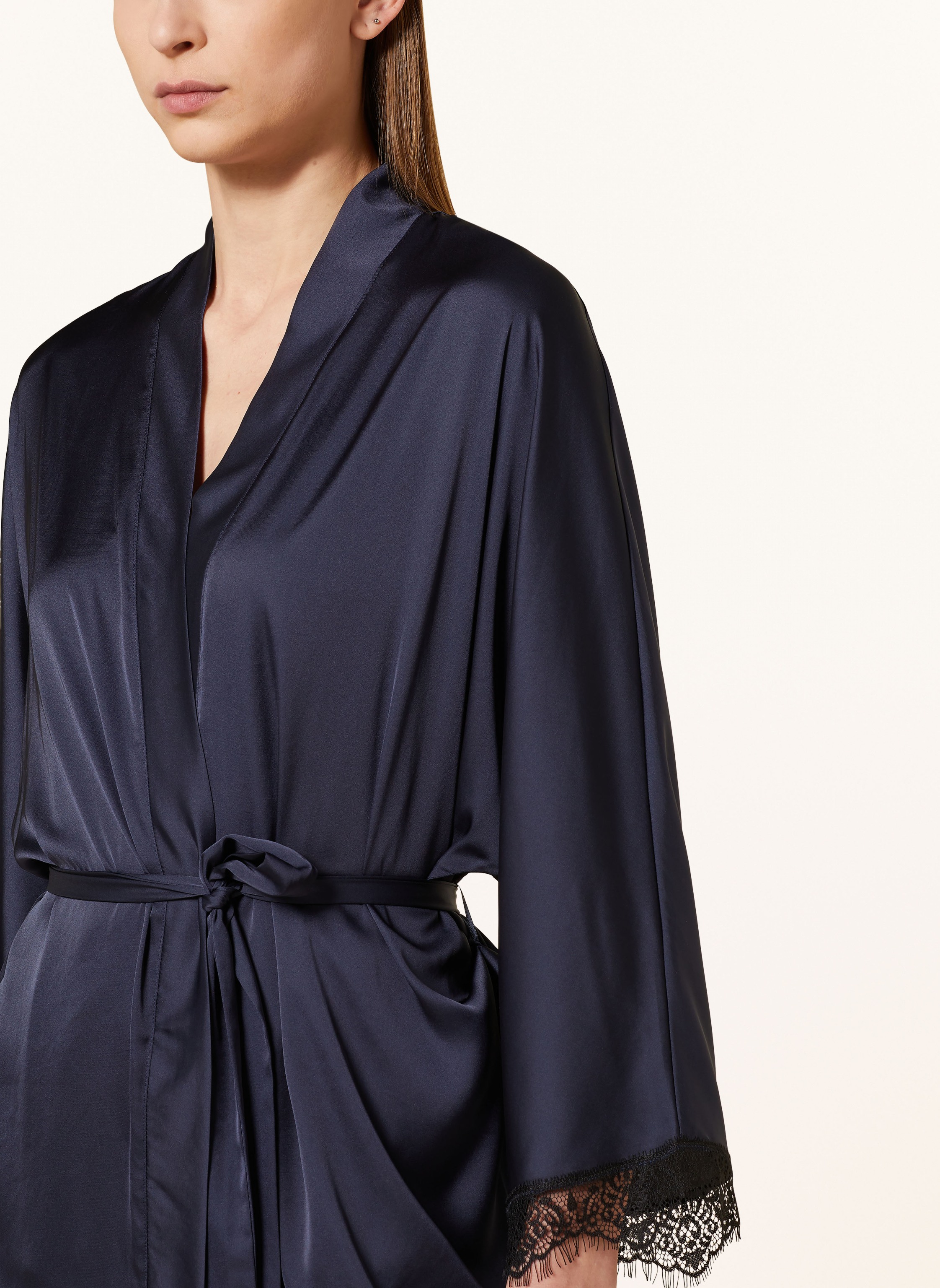 Thumbnail - Simone Pérèle Damen-Kimono Satin Secrets Aus Satin blau