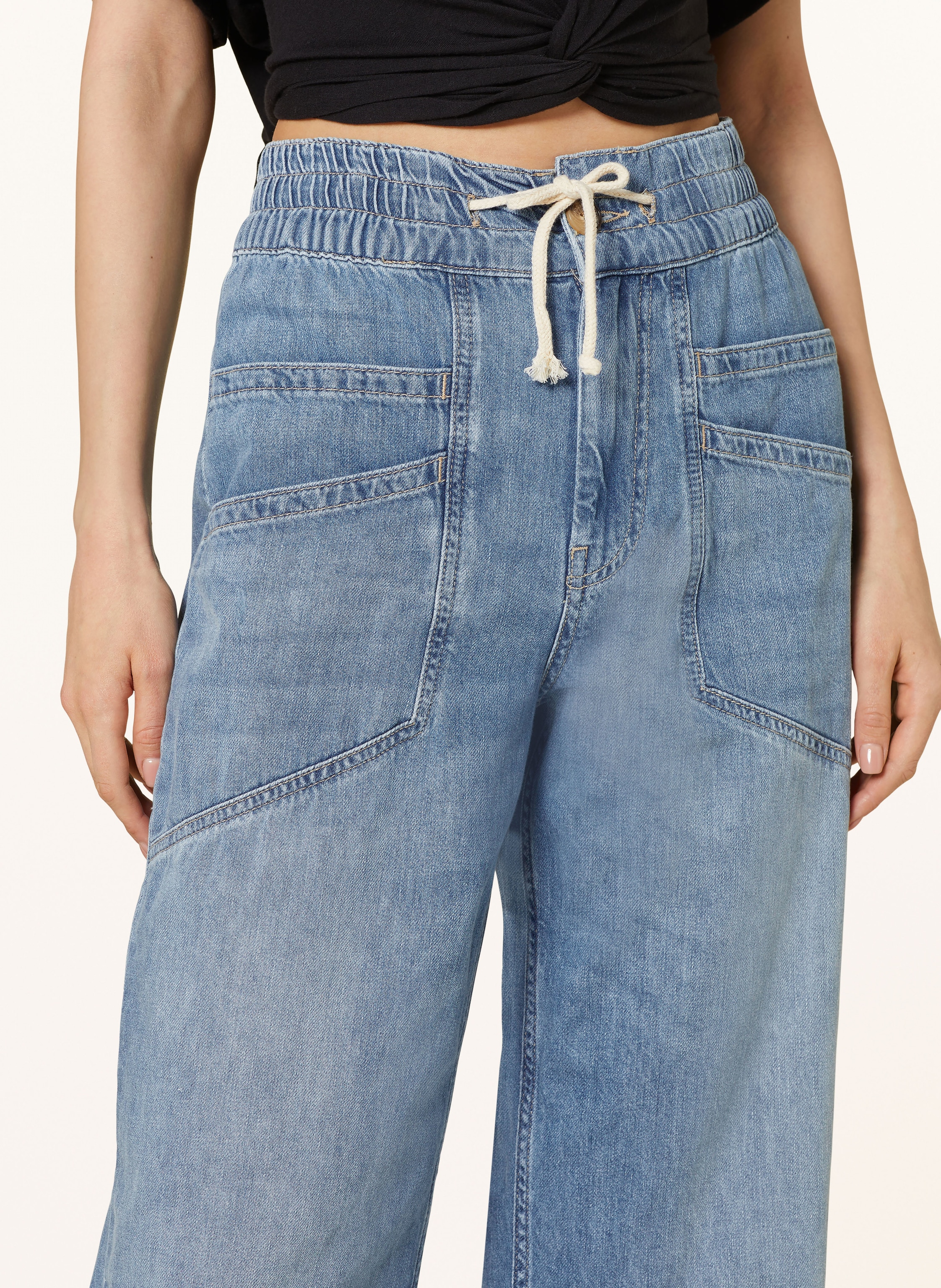 Thumbnail - Ba&Sh Straight Jeans Mima Im Jogging-Stil blau