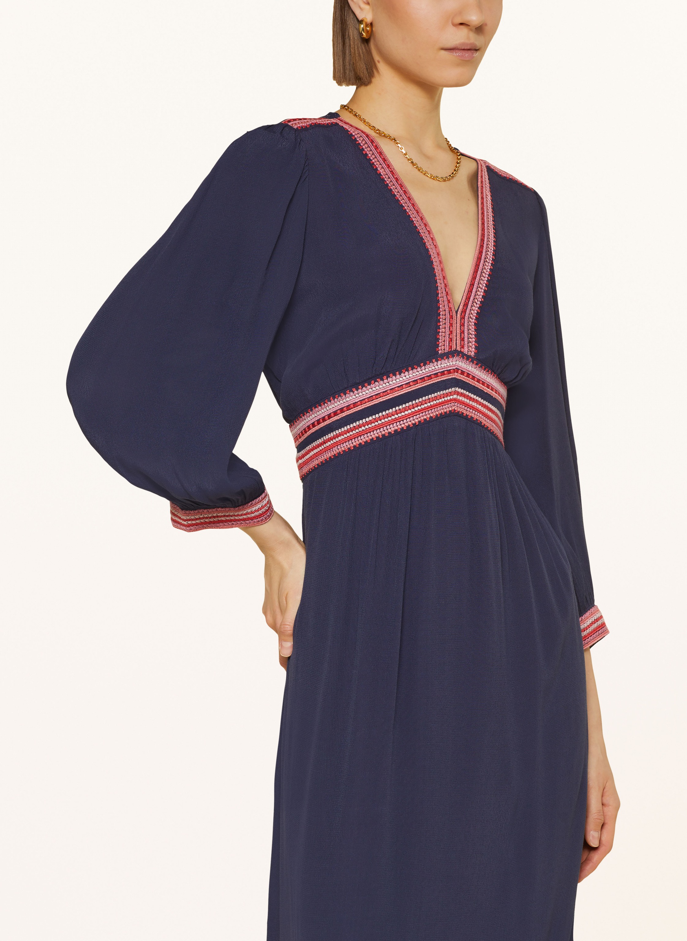 Thumbnail - Ba&Sh Kleid Tanina Mit 3/4-Arm blau