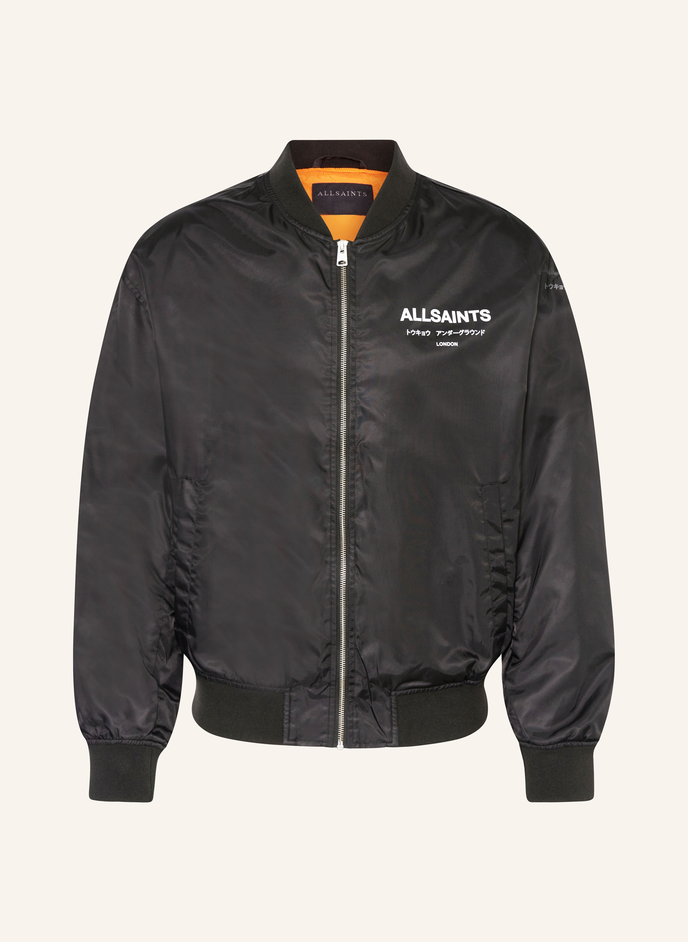 ALLSAINTS Bomber jacket UNDERGROUND in black white