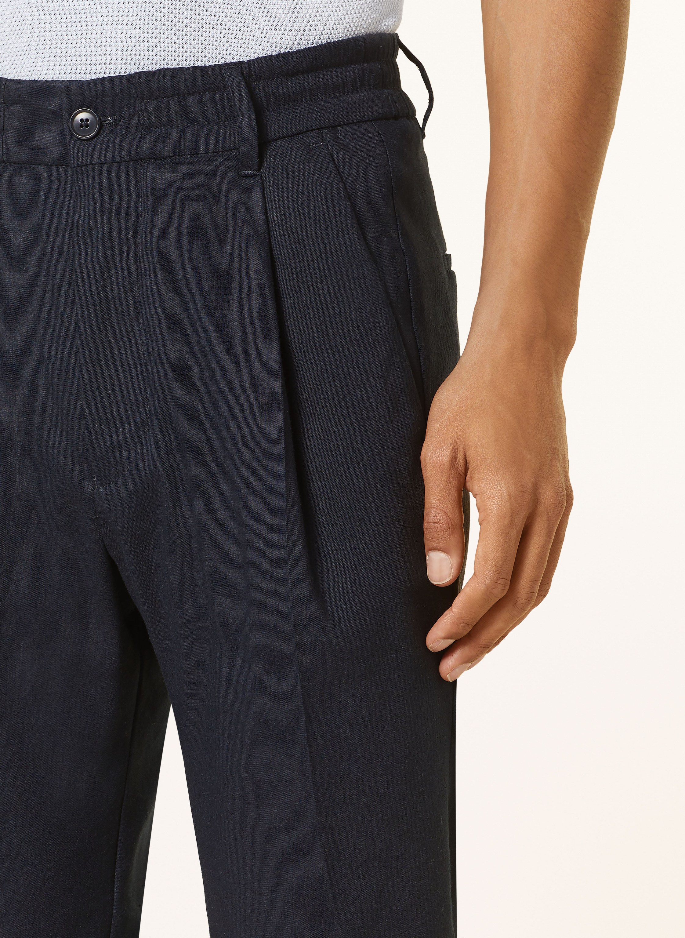 Thumbnail - Drykorn Anzughose Chasy Extra Slim Fit Mit Leinen blau