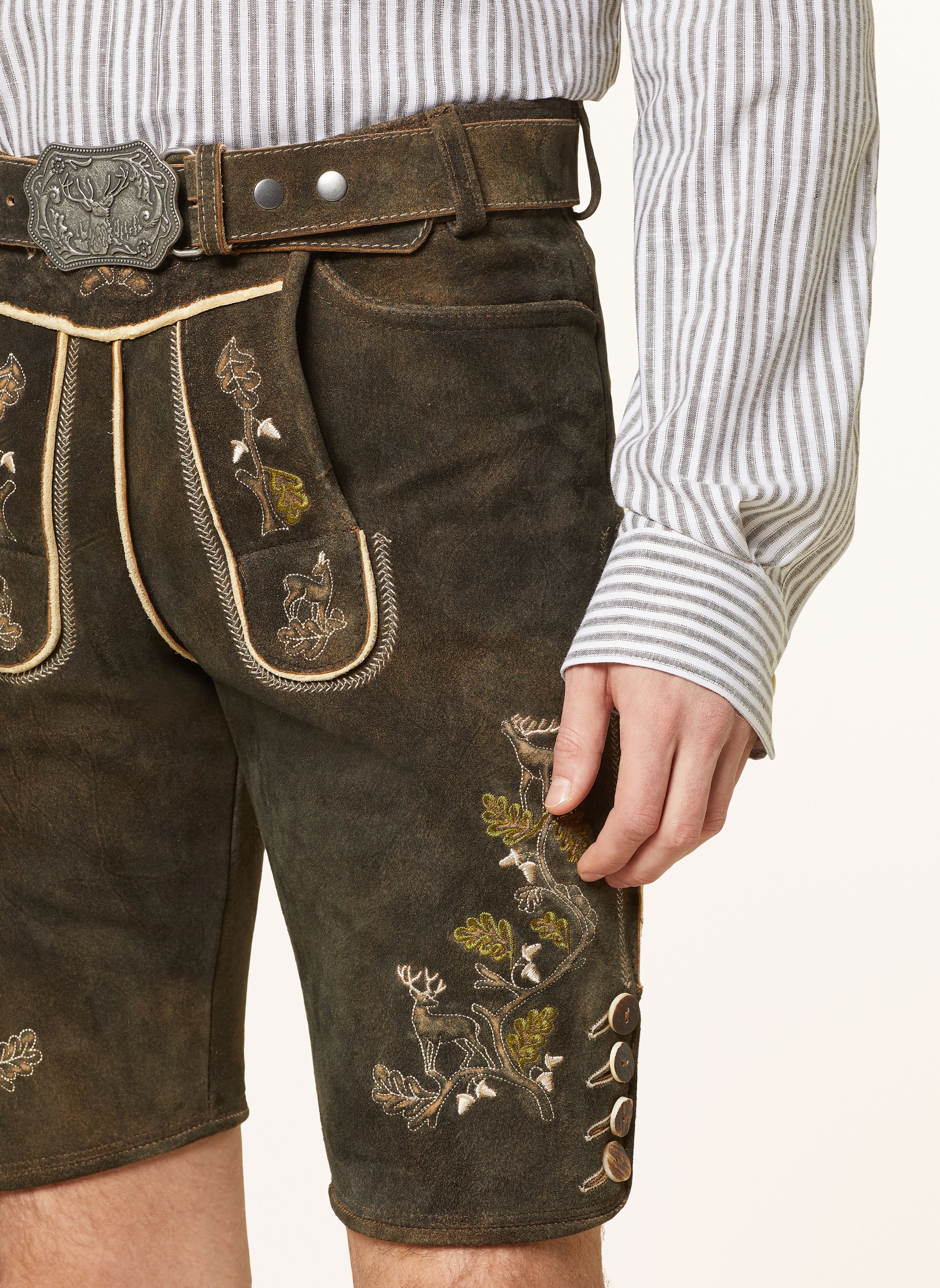 Thumbnail - Hirscher Trachten-Lederhose Freising braun