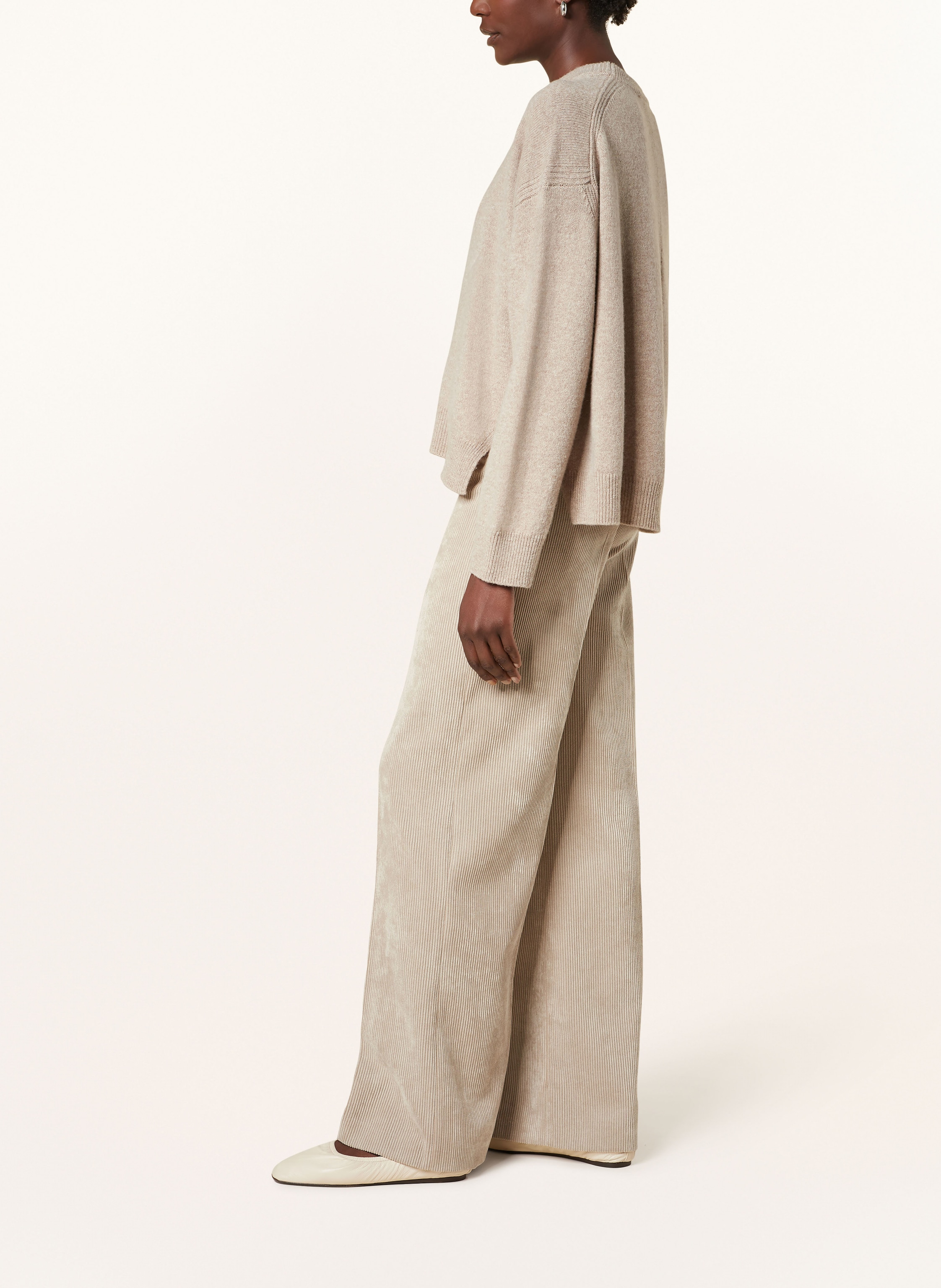 Thumbnail - Drykorn Marlenehose Before Aus Cord beige