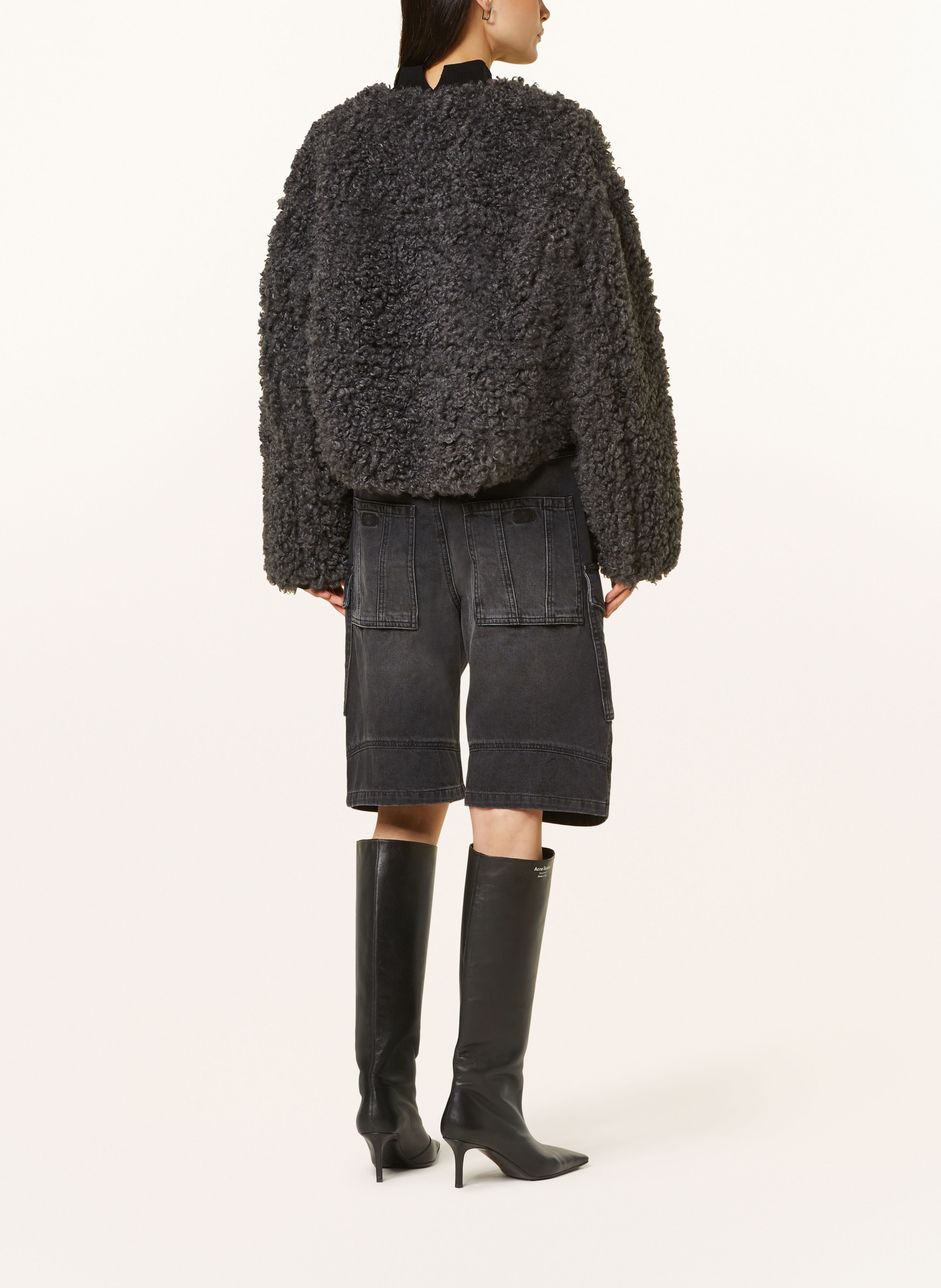 Thumbnail - Stand Studio Kunstfell-Jacke Charmaine schwarz