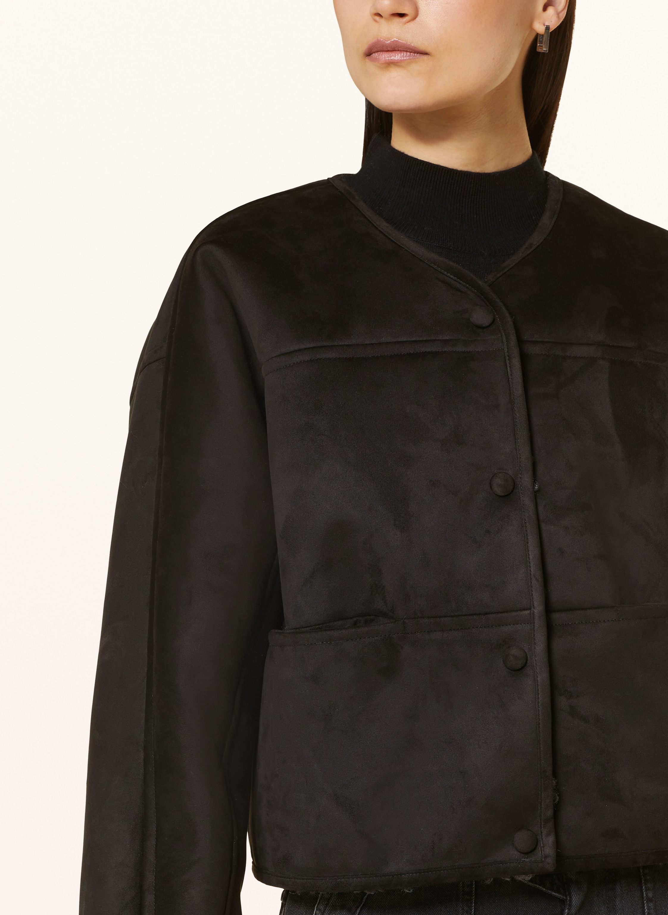 Thumbnail - Stand Studio Kunstfell-Jacke Charmaine schwarz