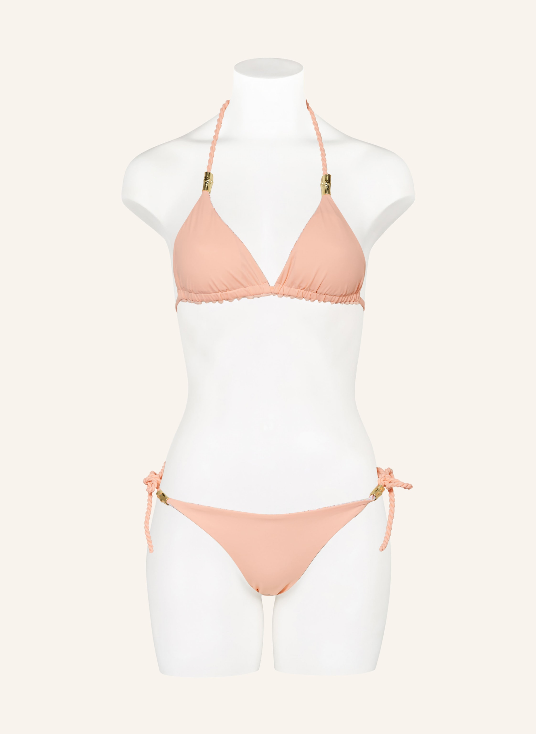 Thumbnail - Heidi Klein Triangel-Bikini-Top Muskmelon Bay Zum Wenden pink