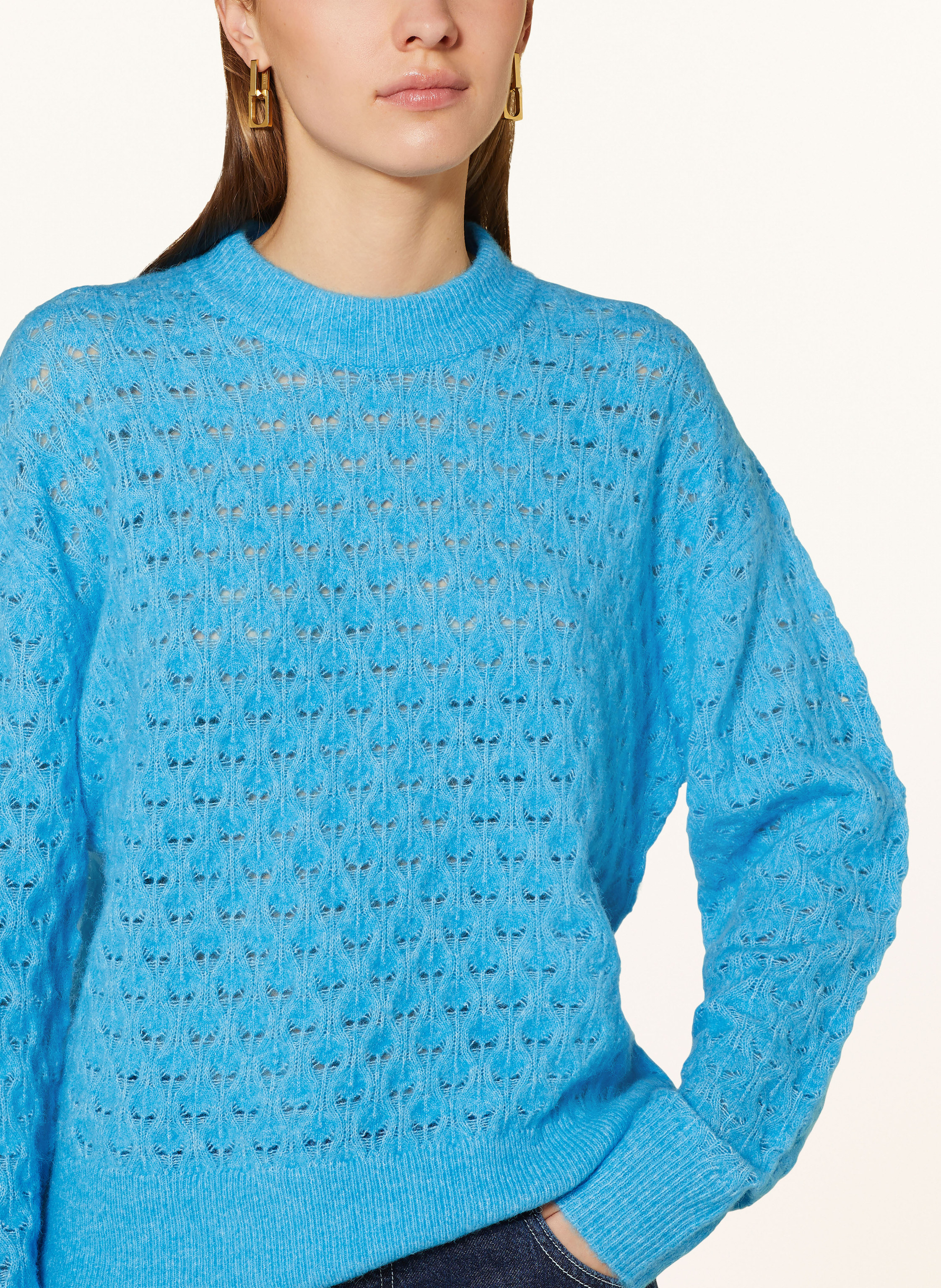 Thumbnail - Samsøe Samsøe Pullover Saanour Mit Alpaka blau