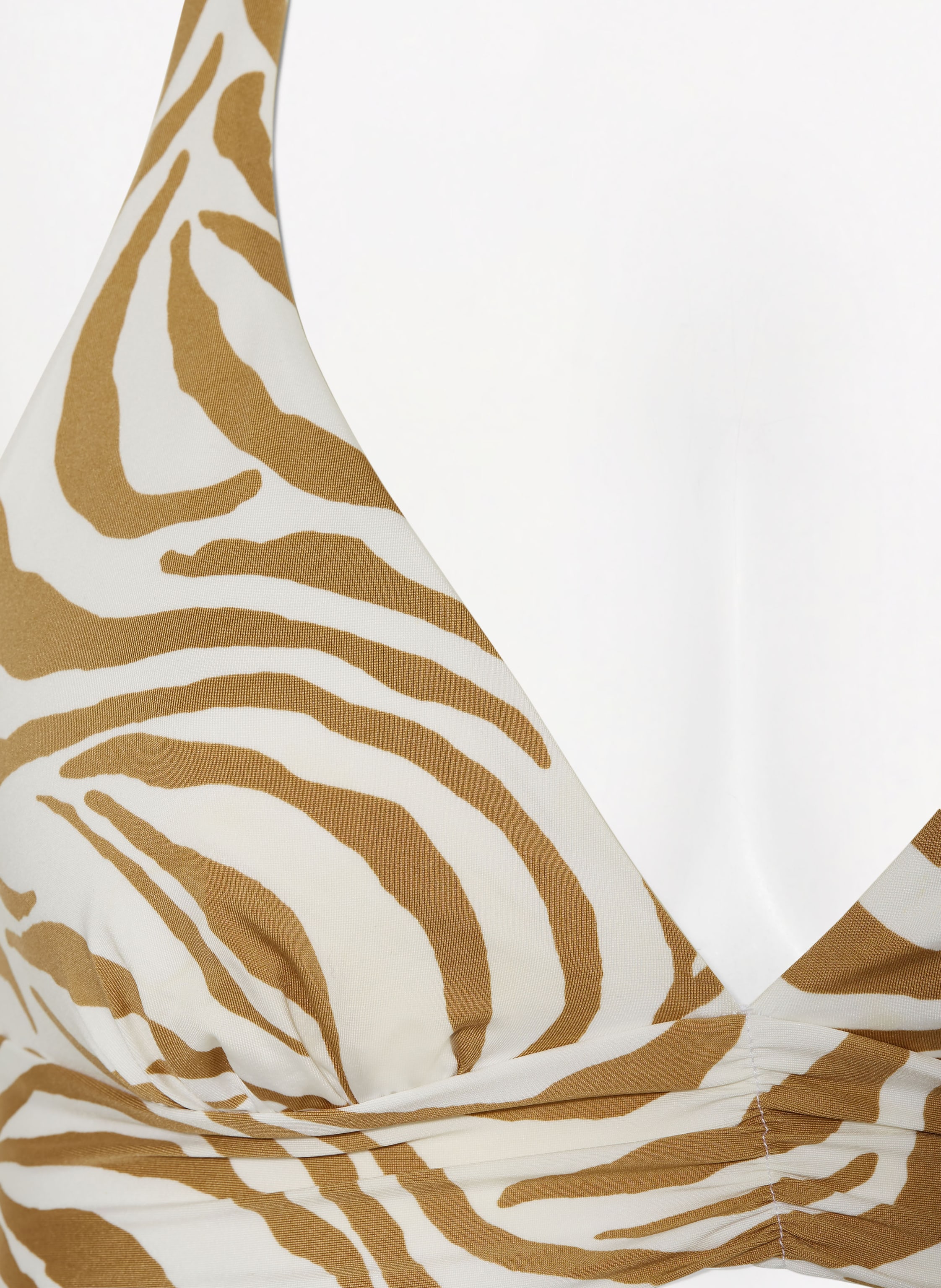 Thumbnail - Max Mara Beachwear Neckholder-Bikini-Top Alberta beige