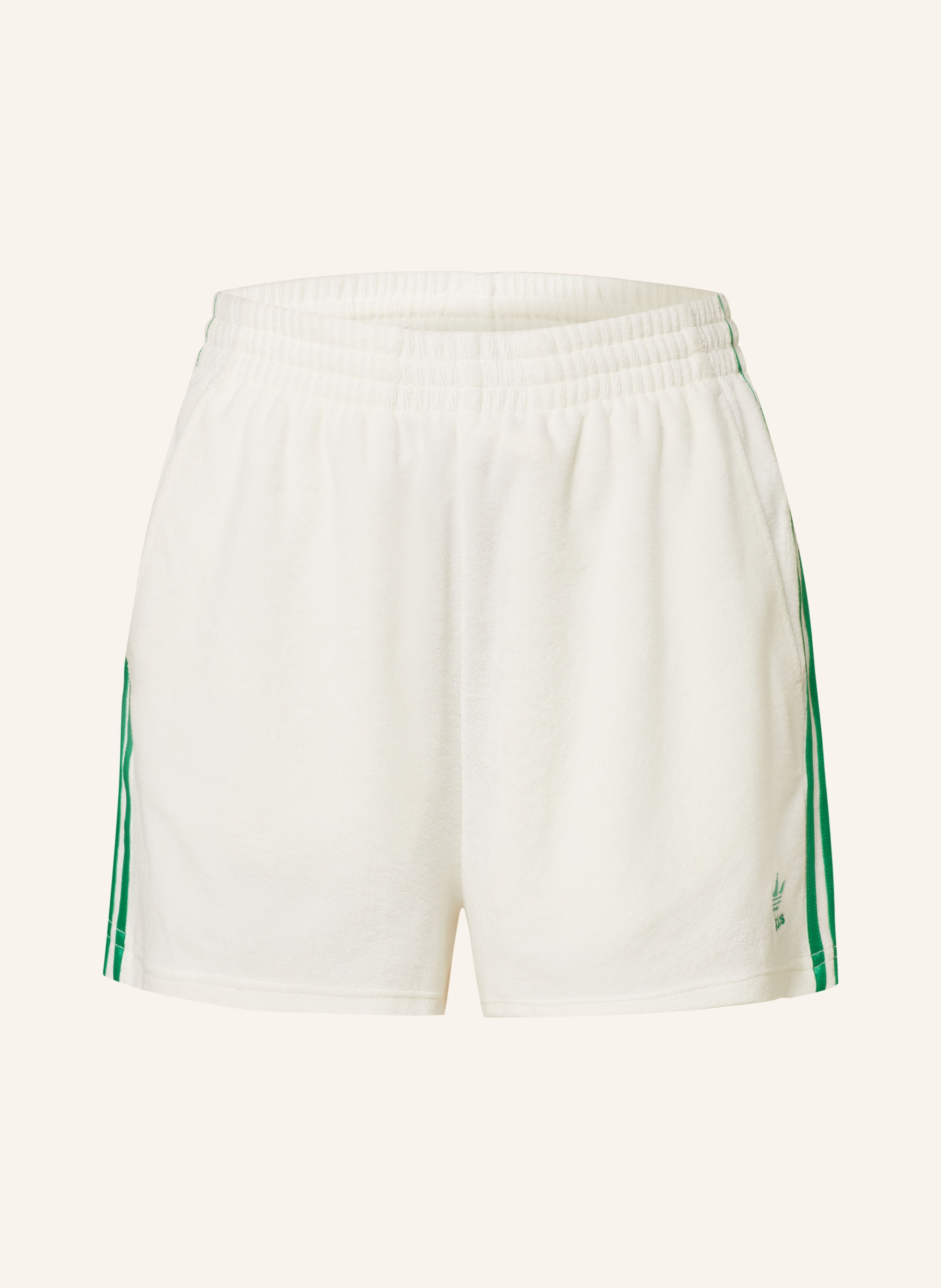 Green and white adidas shorts clearance