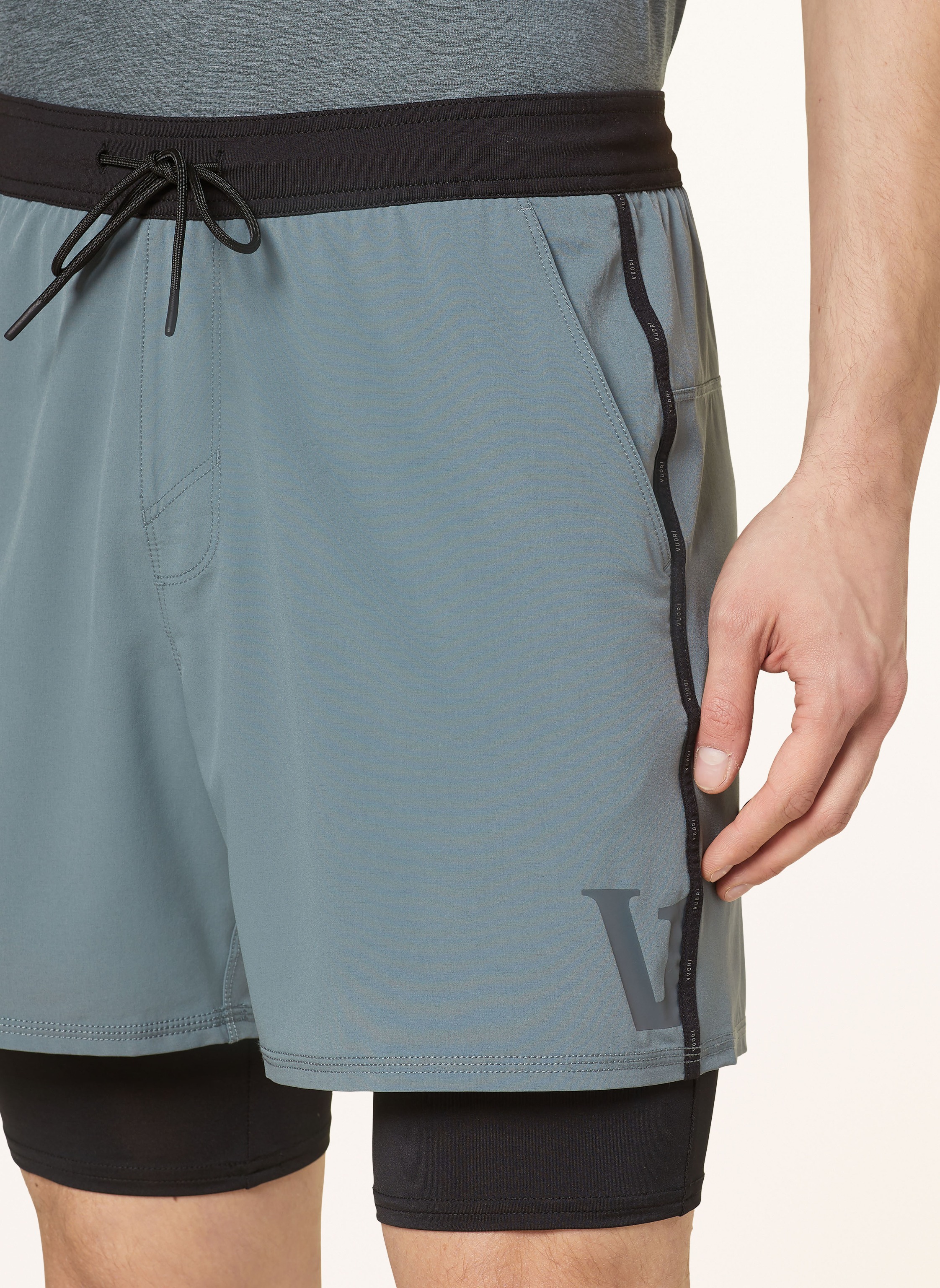 Thumbnail - Vuori 2-In-1-Trainingsshorts Fullerton gruen