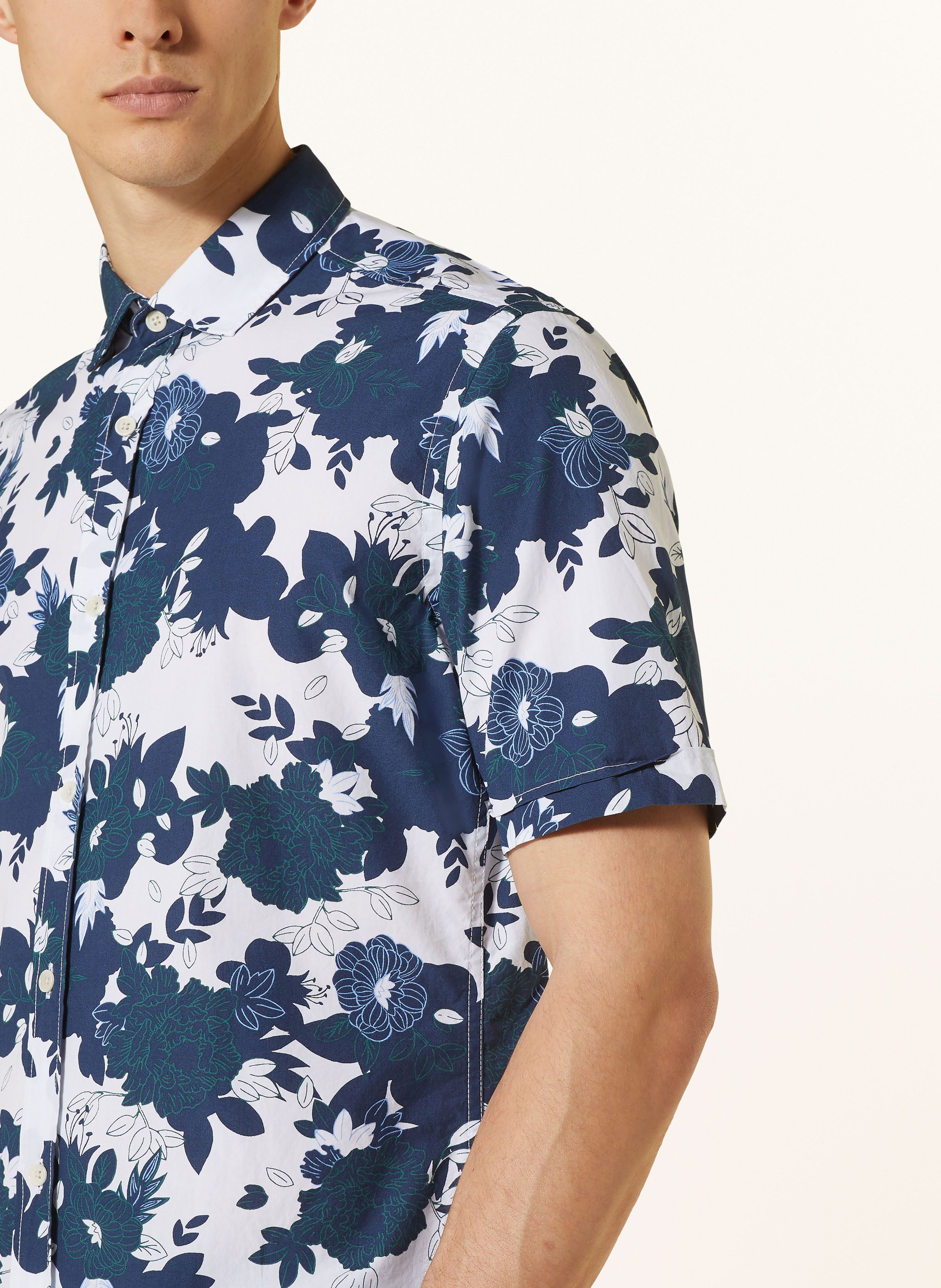 Thumbnail - Olymp Kurzarm-Hemd Casual Regular Fit blau