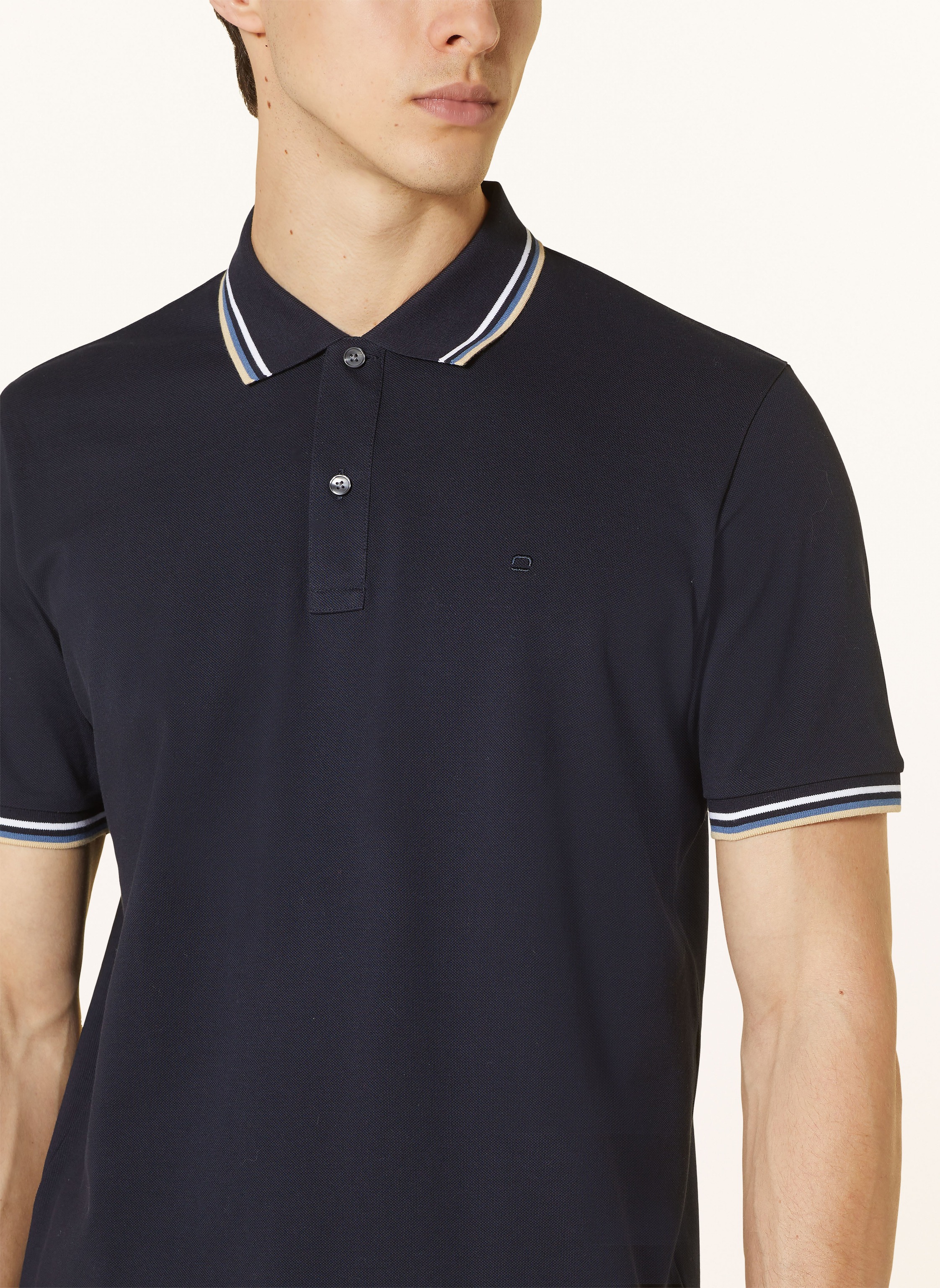 Thumbnail - Olymp Piqué-Poloshirt Casual Fit blau