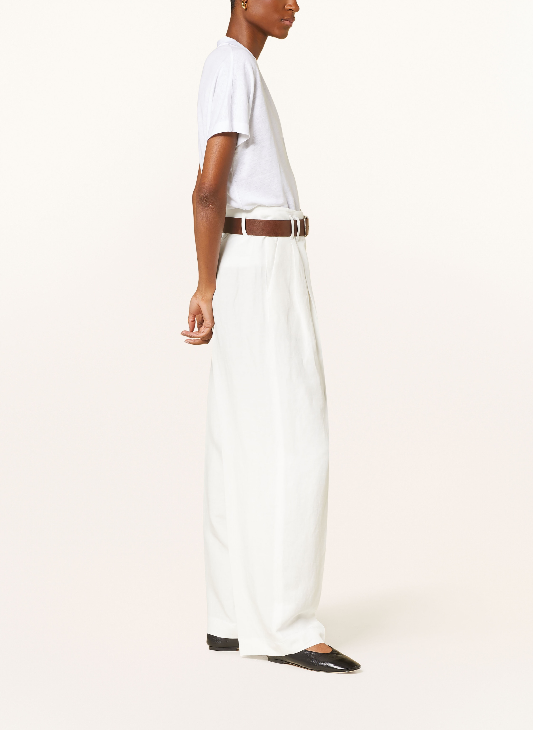 Thumbnail - Raffaello Rossi Hose Mayla Mit Leinen weiss