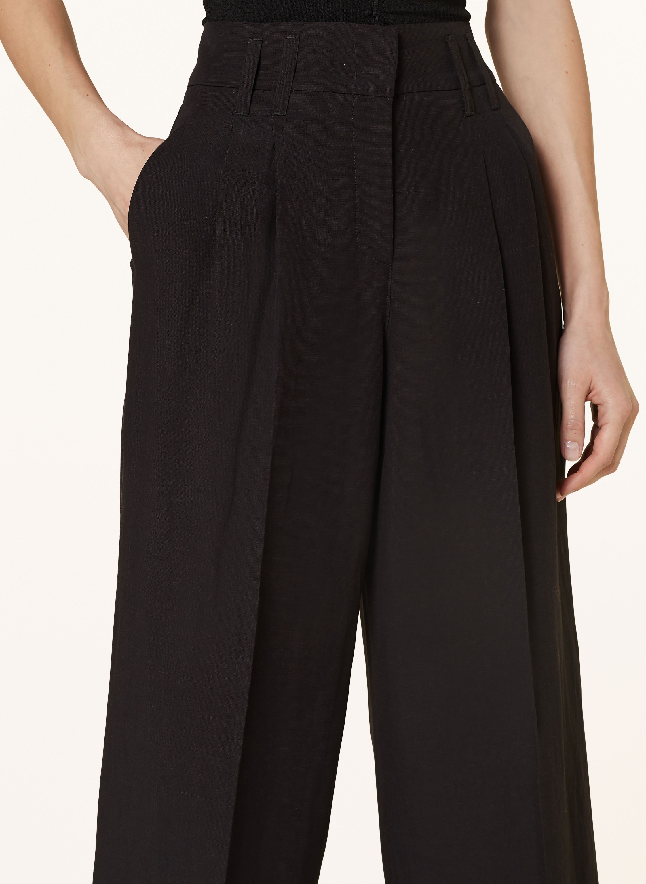 Thumbnail - Raffaello Rossi Hose Mayla Mit Leinen schwarz