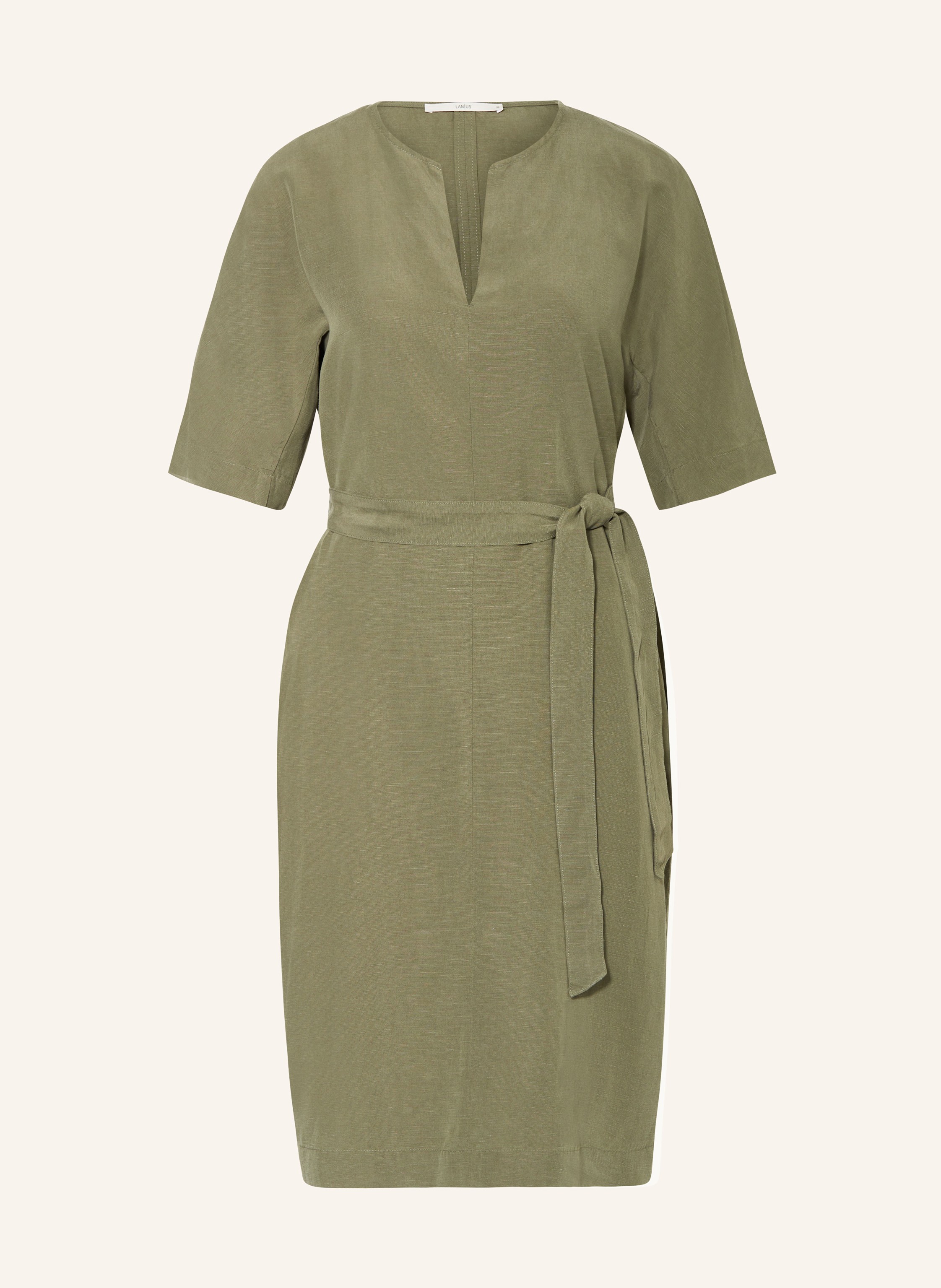 Lanius Kleid Mit Leinen gruen