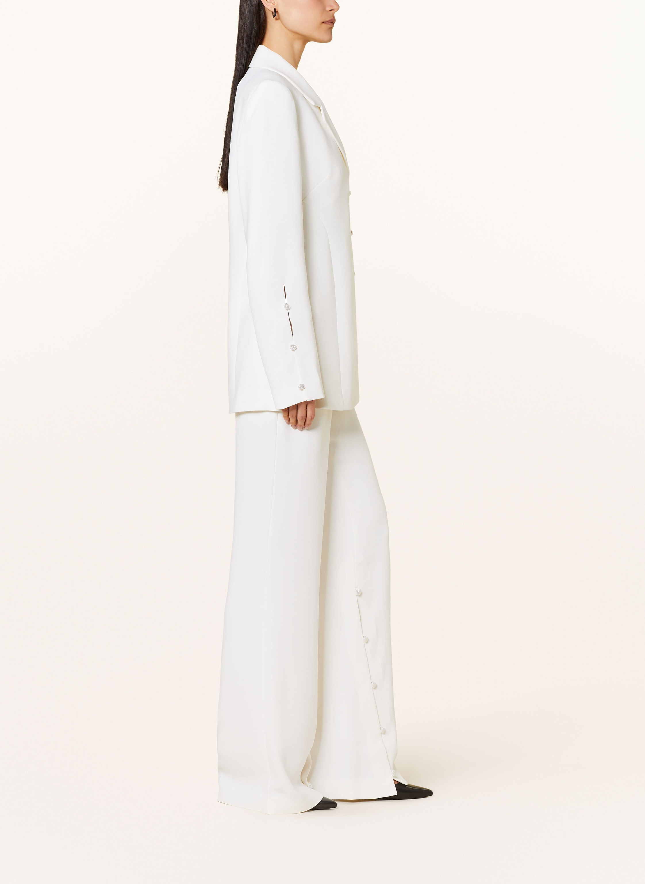 Thumbnail - Stine Goya Marlenehose Isaac Mit Schmuckperlen weiss