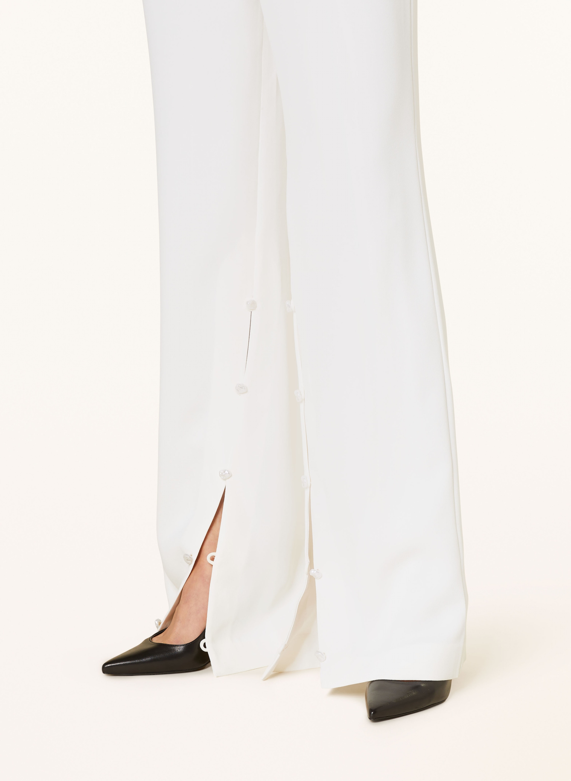 Thumbnail - Stine Goya Marlenehose Isaac Mit Schmuckperlen weiss